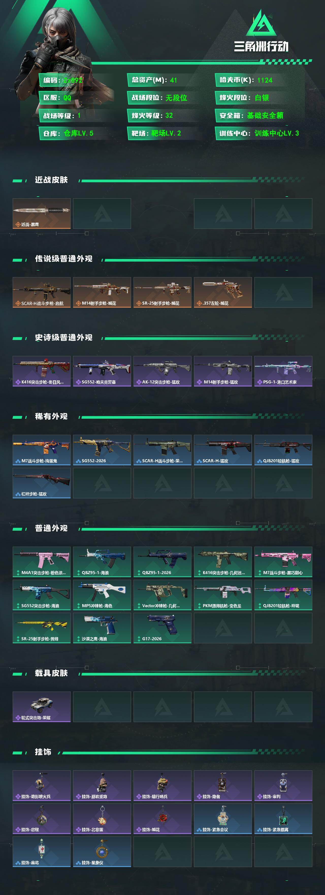 SJZYYT4131402三角洲行动账号详情图2 SJZYYT4131402三角洲行动账号详情图2