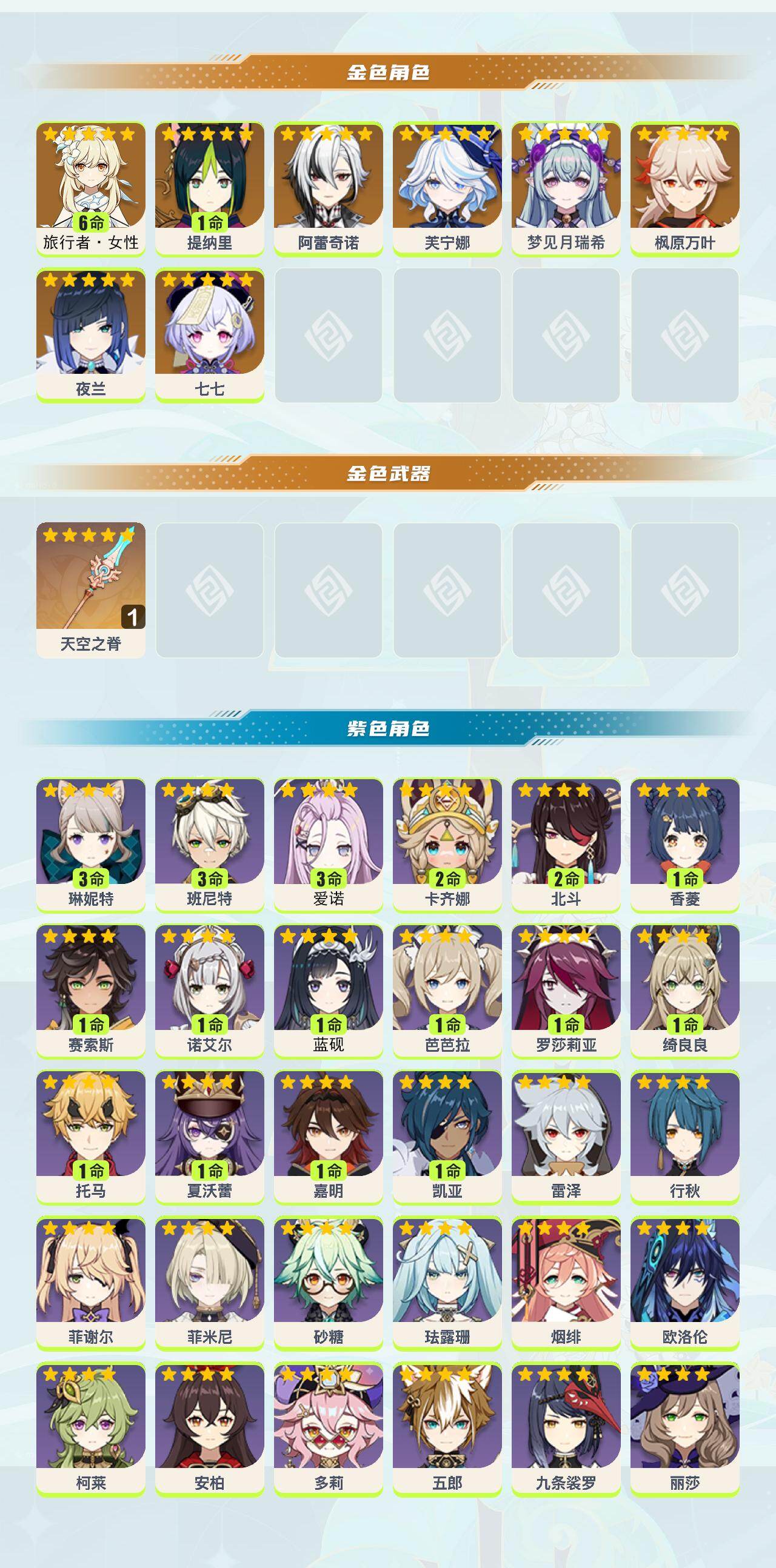 YSEY46620原神账号详情图2