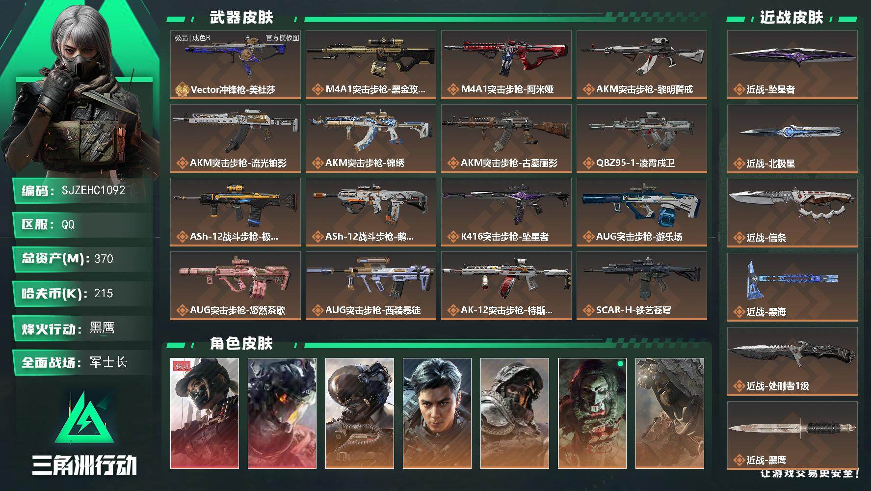 SJZQM4145496三角洲行动账号详情图3
