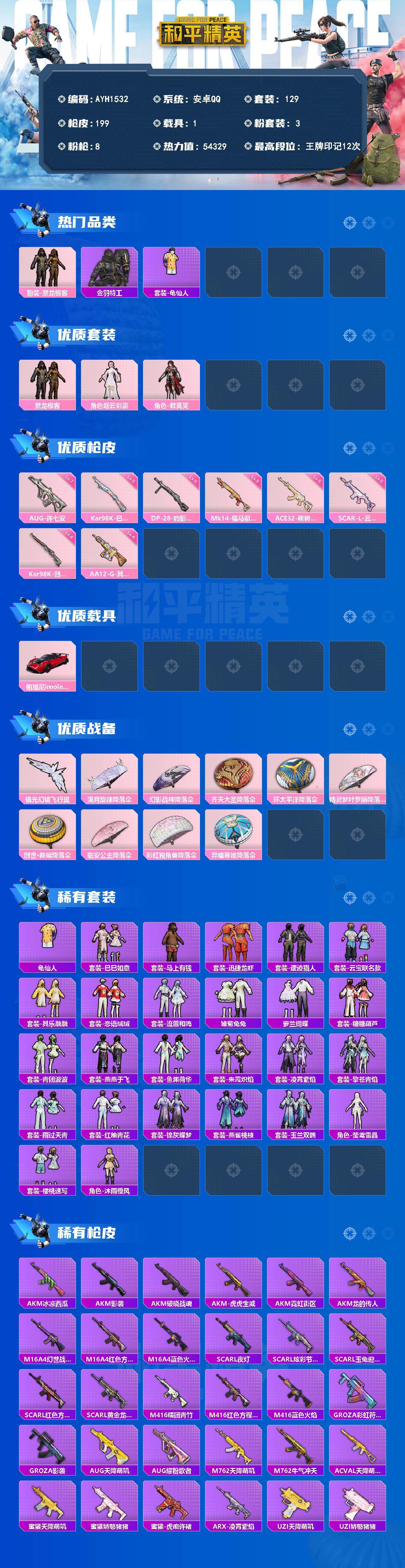 HPLX4245742和平精英账号详情图2