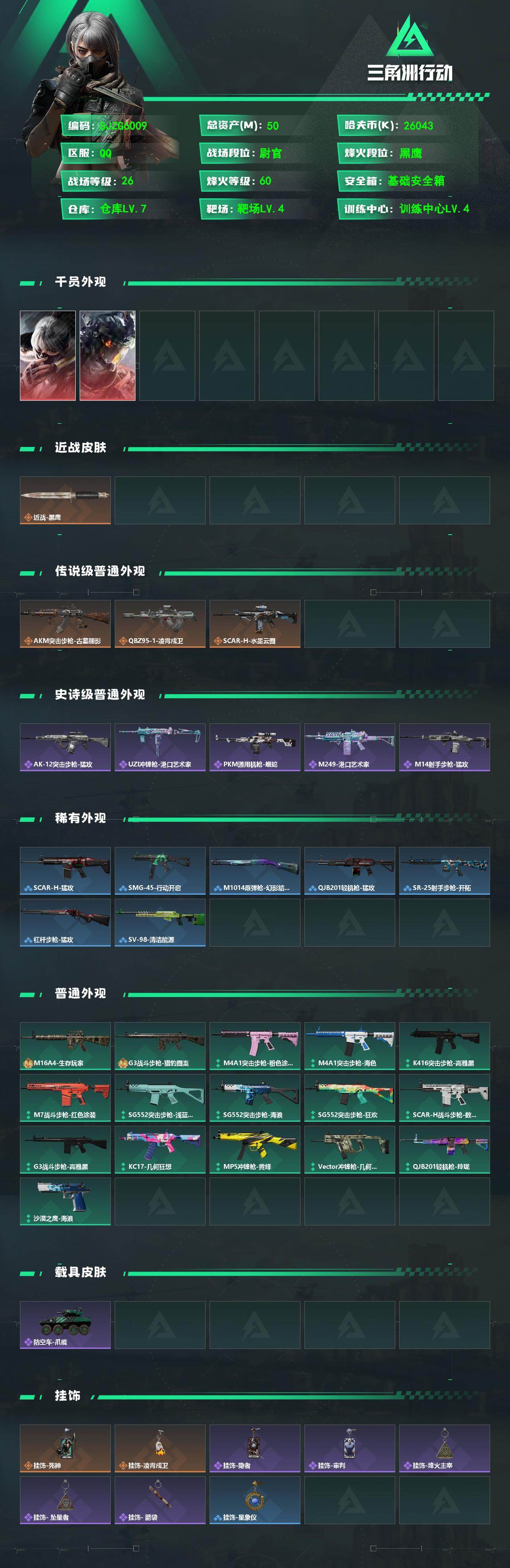 SJZEY4152491三角洲行动账号详情图2 SJZEY4152491三角洲行动账号详情图2