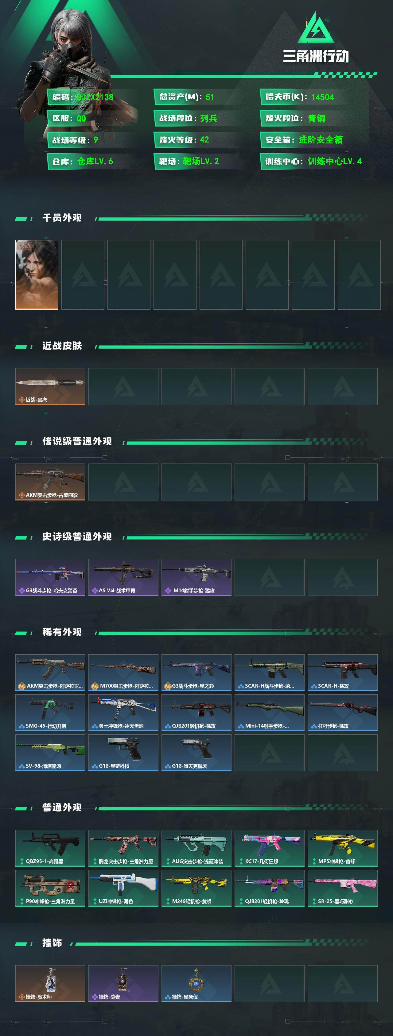 SJZEY4153094三角洲行动账号详情图2 SJZEY4153094三角洲行动账号详情图2