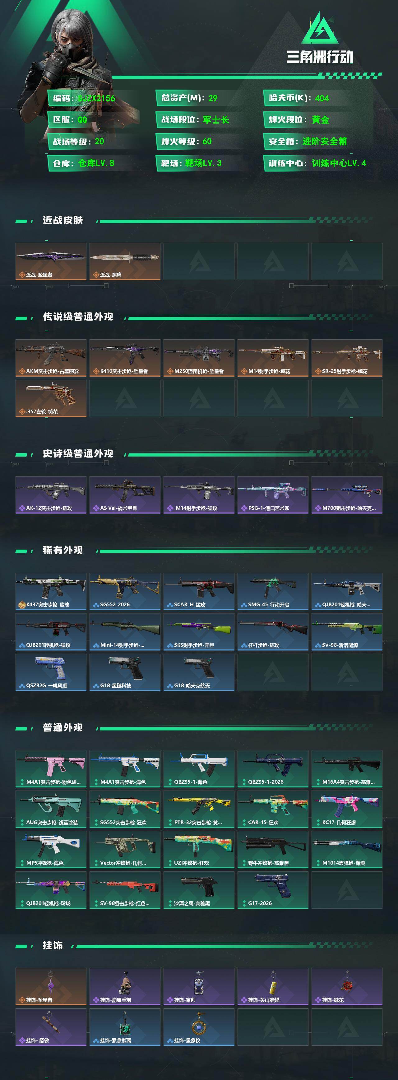 SJZQM4155401三角洲行动账号详情图3 SJZQM4155401三角洲行动账号详情图3