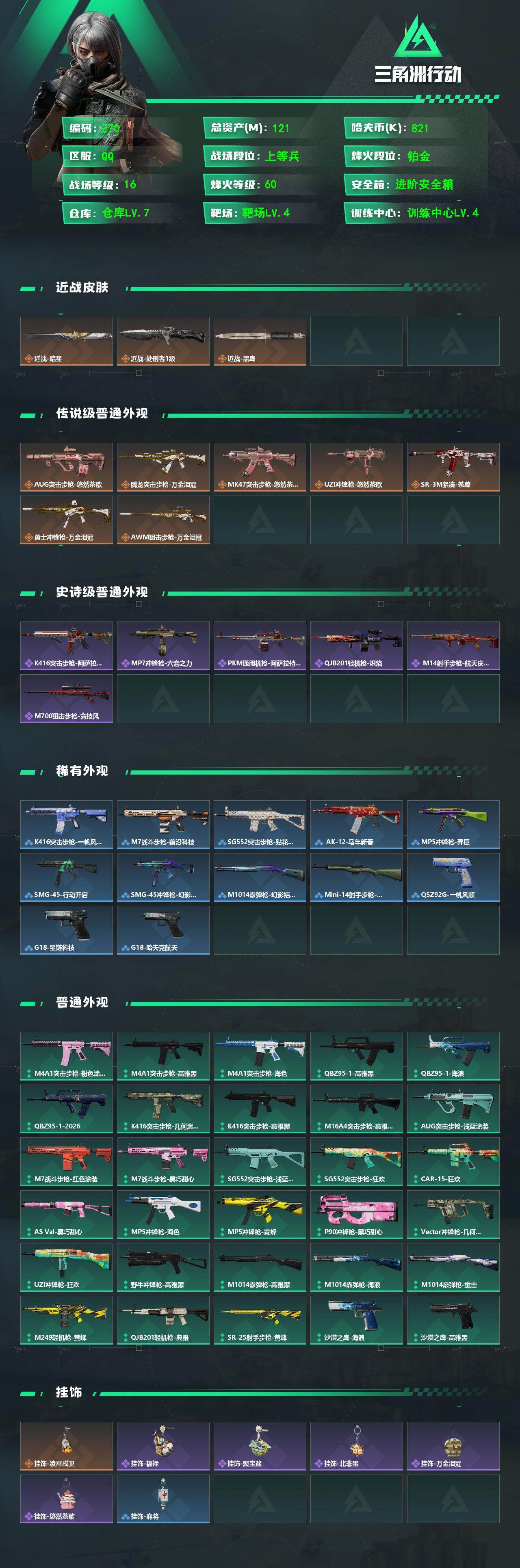 SJZEY4153325三角洲行动账号详情图3 SJZEY4153325三角洲行动账号详情图3