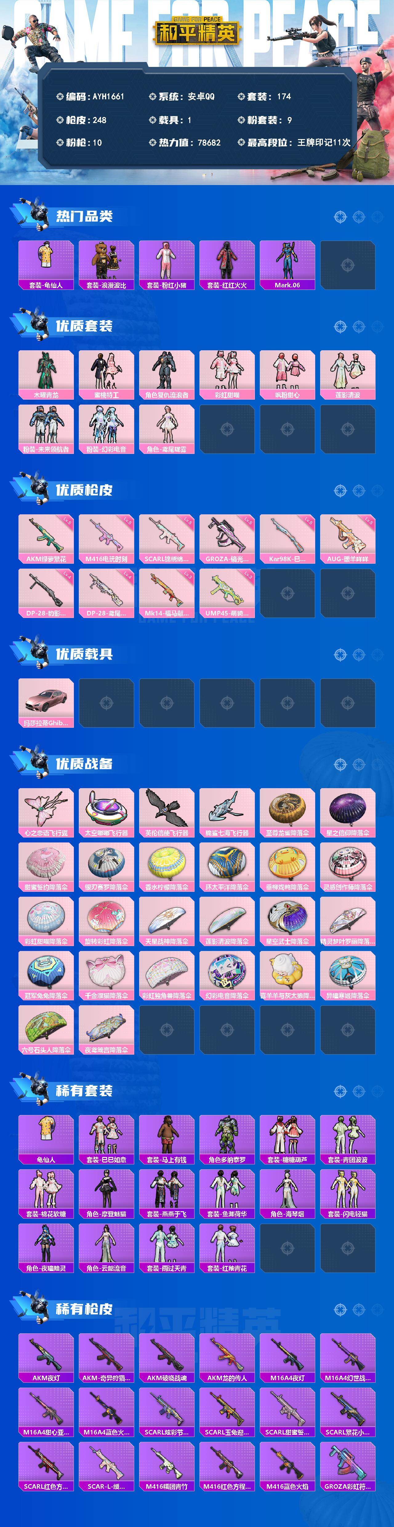 HPLE4248900和平精英账号详情图2 HPLE4248900和平精英账号详情图2