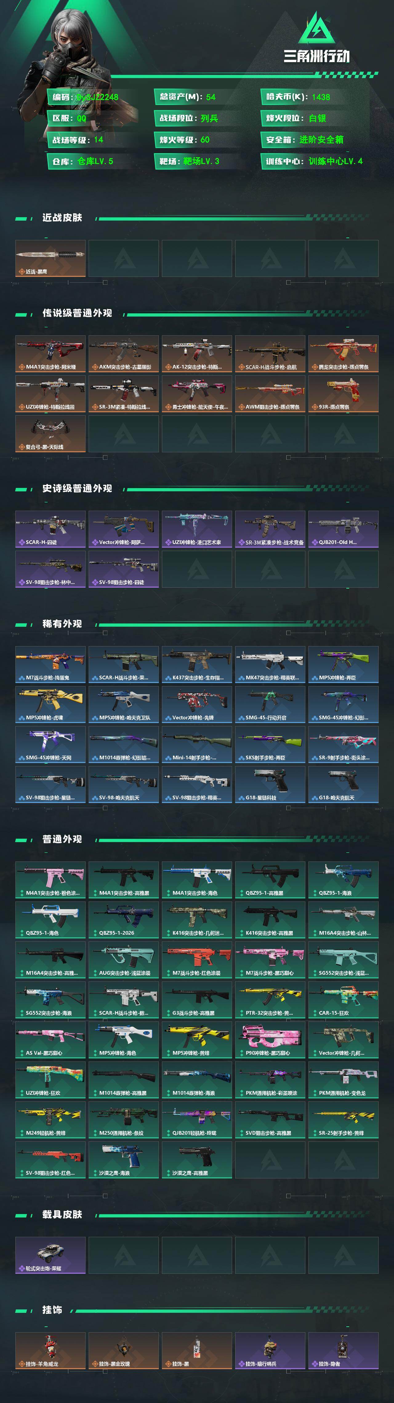 SJZYYT4153226三角洲行动账号详情图2 SJZYYT4153226三角洲行动账号详情图2