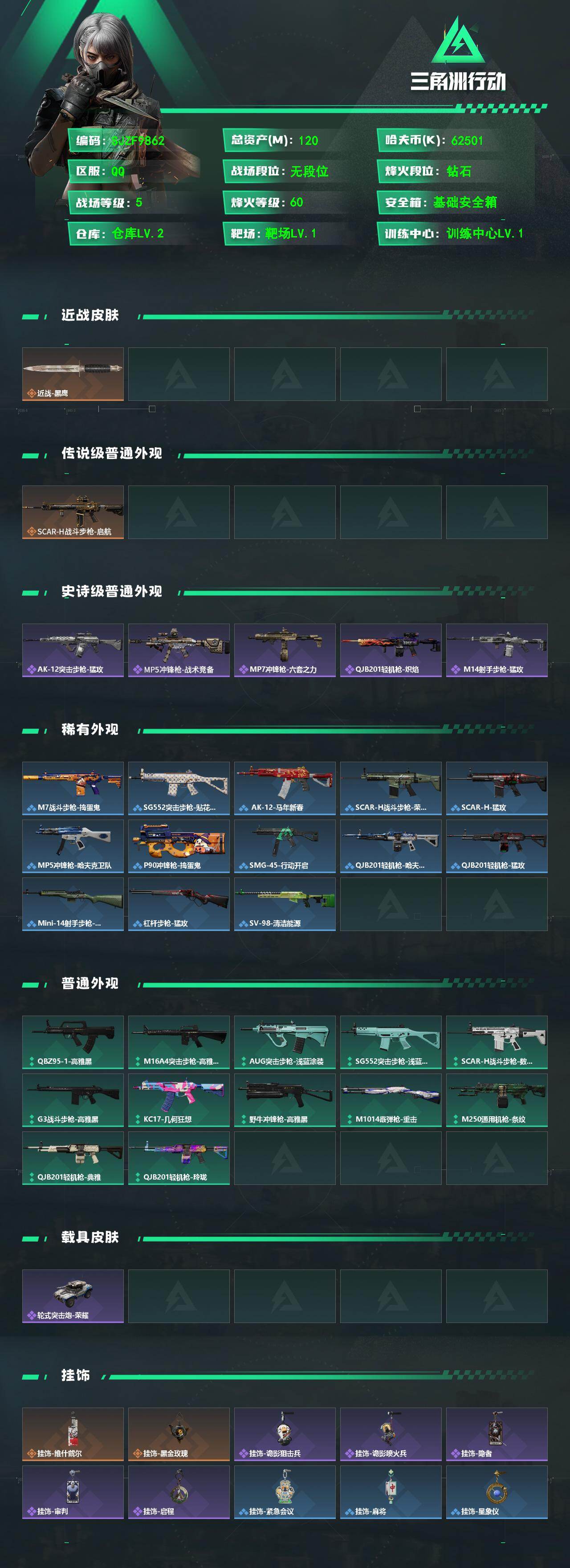 SJZEY4154367三角洲行动账号详情图2 SJZEY4154367三角洲行动账号详情图2