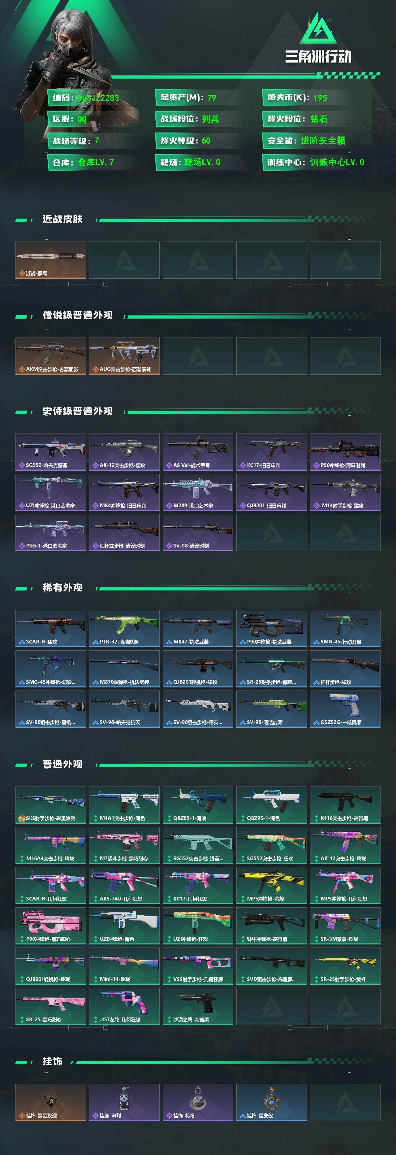 SJZYYT4154251三角洲行动账号详情图2 SJZYYT4154251三角洲行动账号详情图2