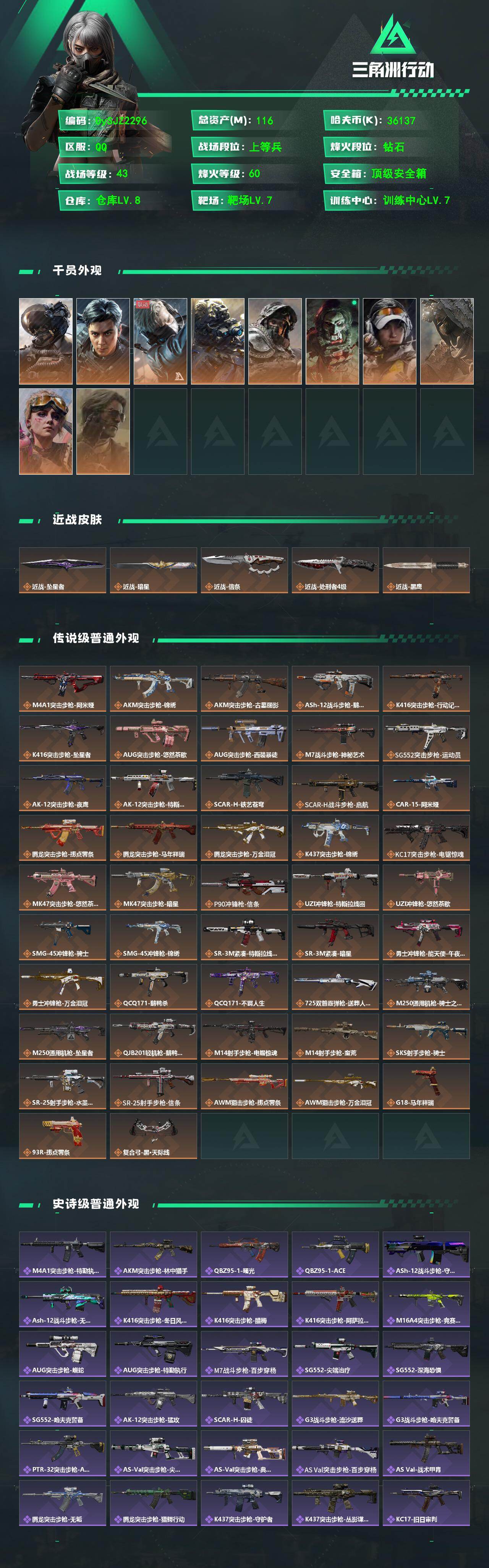 SJZYYT4154453三角洲行动账号详情图2 SJZYYT4154453三角洲行动账号详情图2