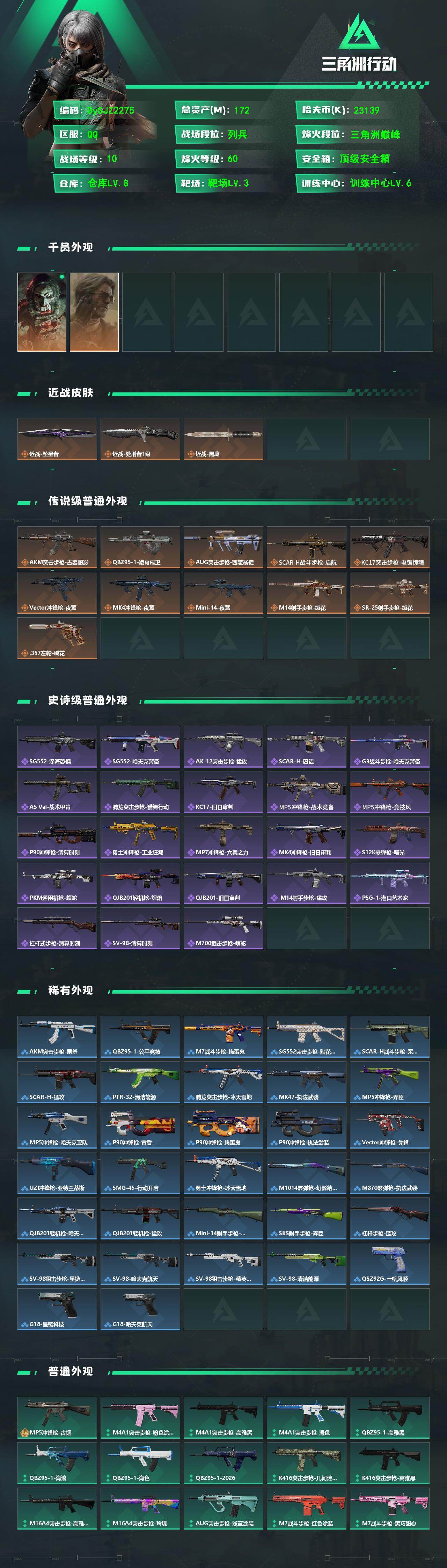 SJZYYT4154225三角洲行动账号详情图3 SJZYYT4154225三角洲行动账号详情图3
