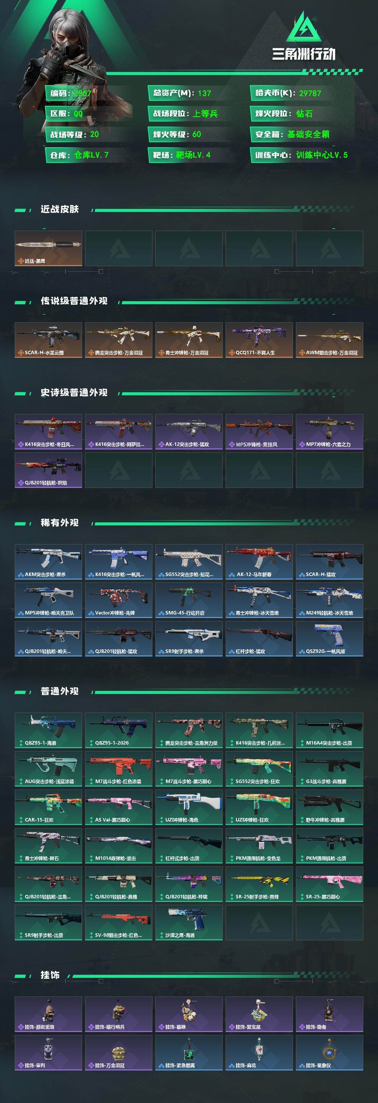 SJZEY4154222三角洲行动账号详情图3 SJZEY4154222三角洲行动账号详情图3