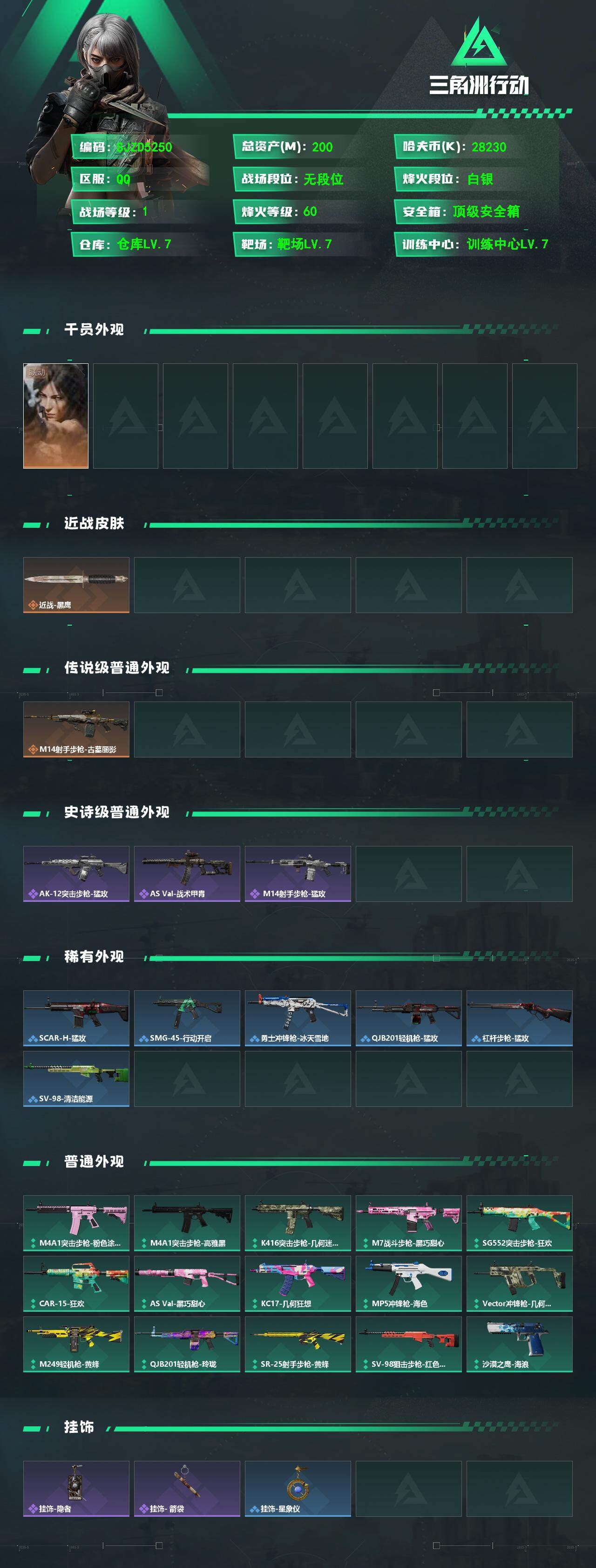 SJZEY4155335三角洲行动账号详情图2 SJZEY4155335三角洲行动账号详情图2
