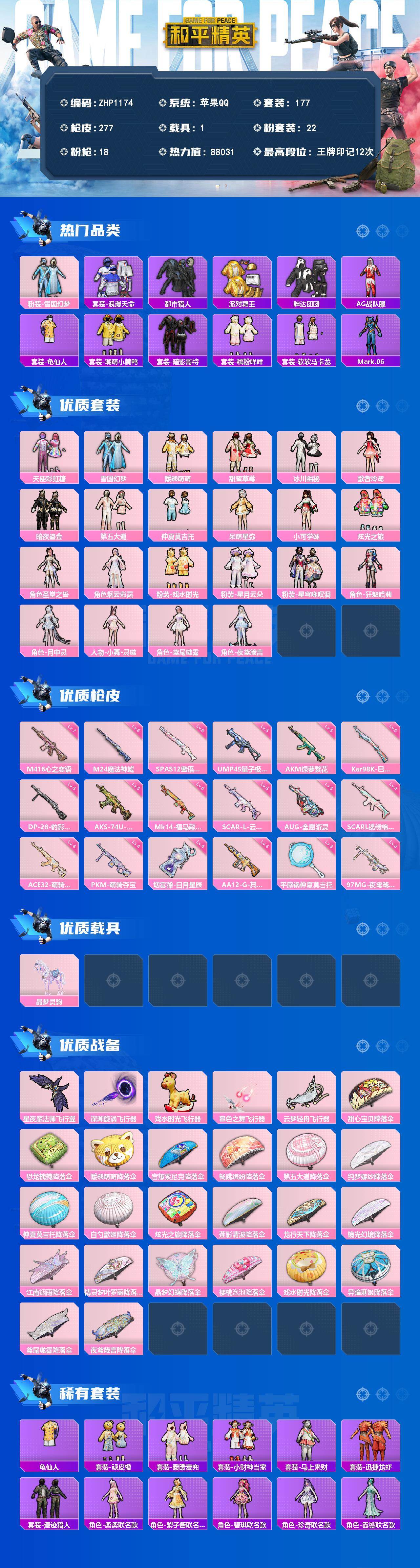 HPLE4250238和平精英账号详情图2