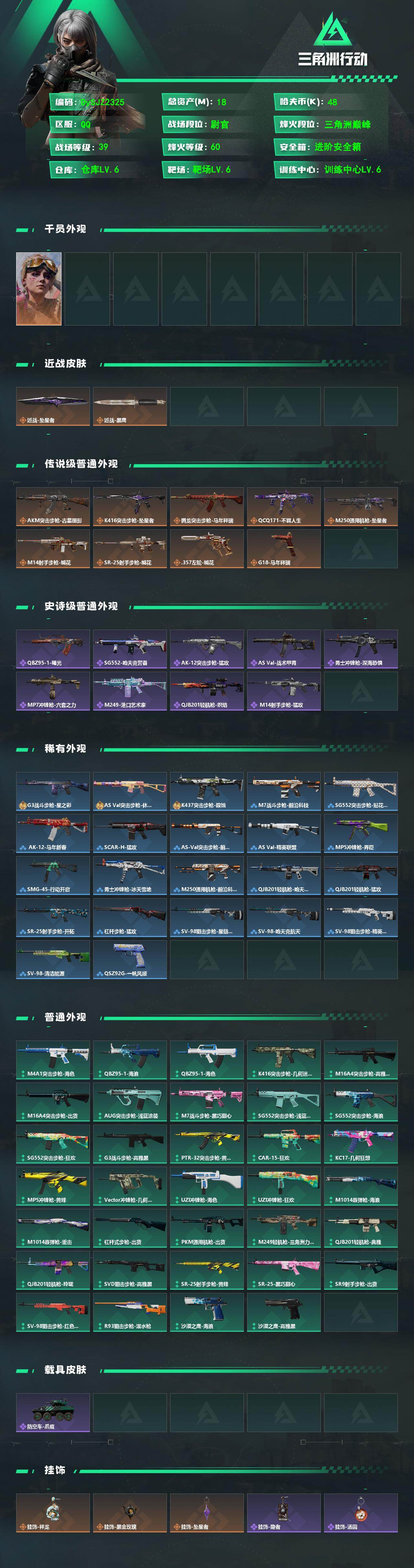 SJZYYT4155726三角洲行动账号详情图2 SJZYYT4155726三角洲行动账号详情图2