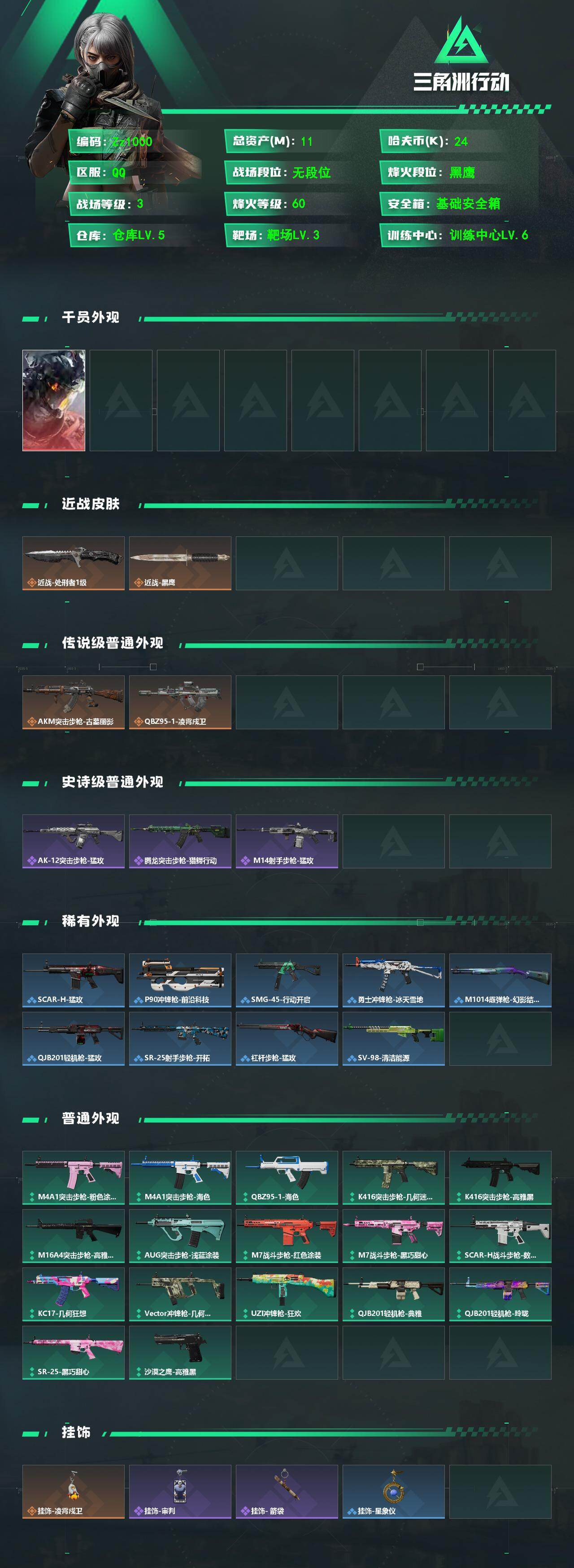 SJZYYT4156496三角洲行动账号详情图2 SJZYYT4156496三角洲行动账号详情图2
