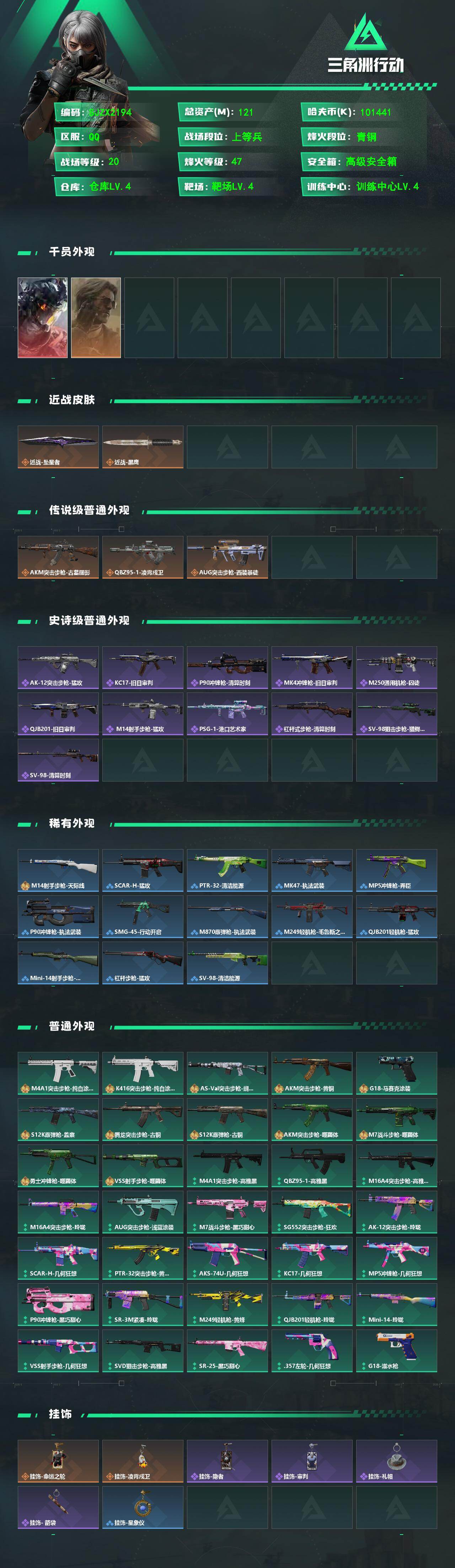 SJZQM4159115三角洲行动账号详情图3 SJZQM4159115三角洲行动账号详情图3