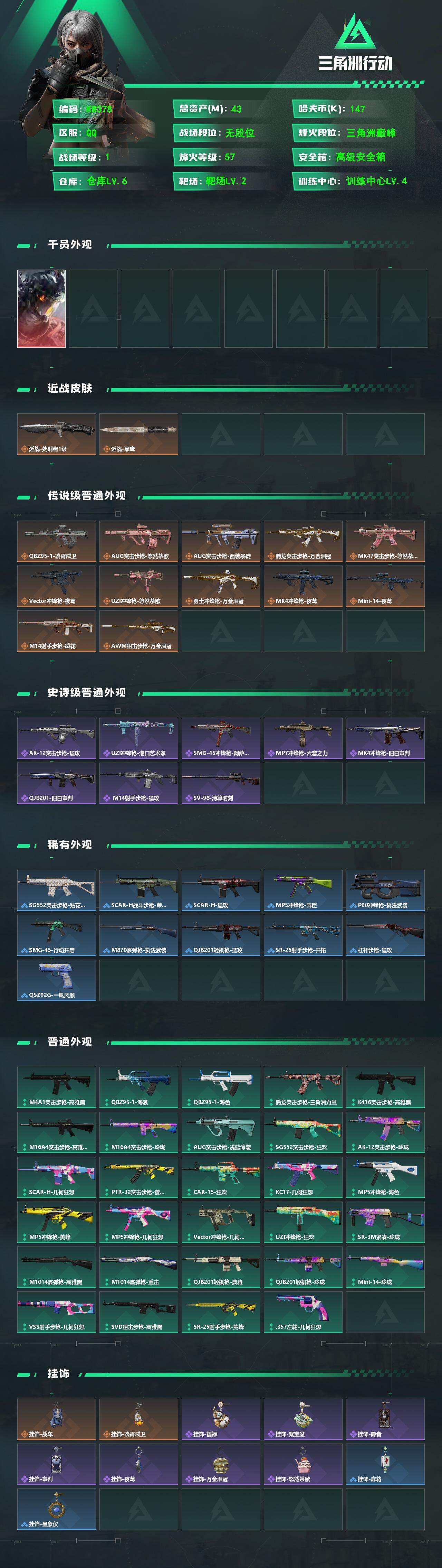 SJZEY4157000三角洲行动账号详情图2 SJZEY4157000三角洲行动账号详情图2