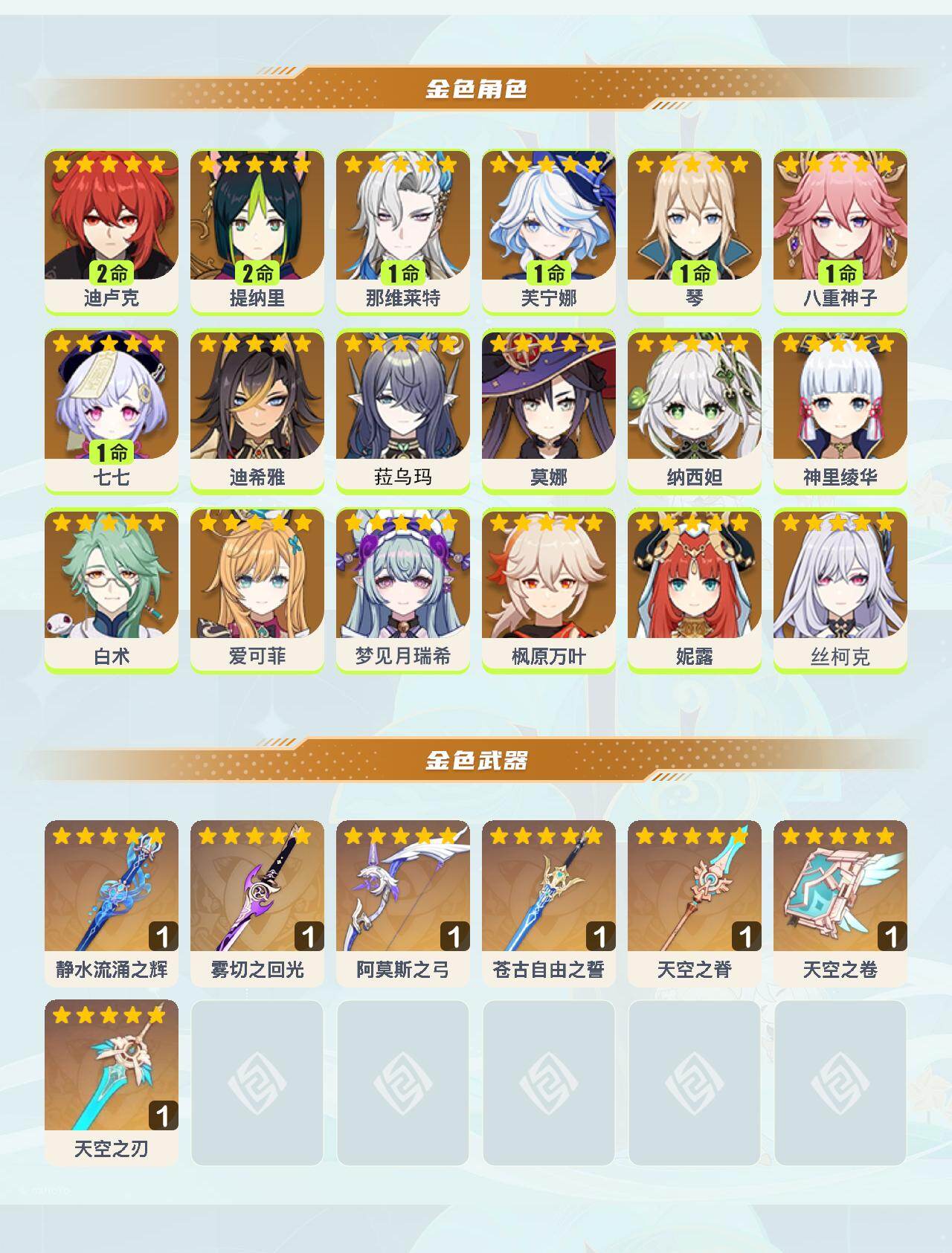 YSEY47354原神账号详情图3 YSEY47354原神账号详情图3