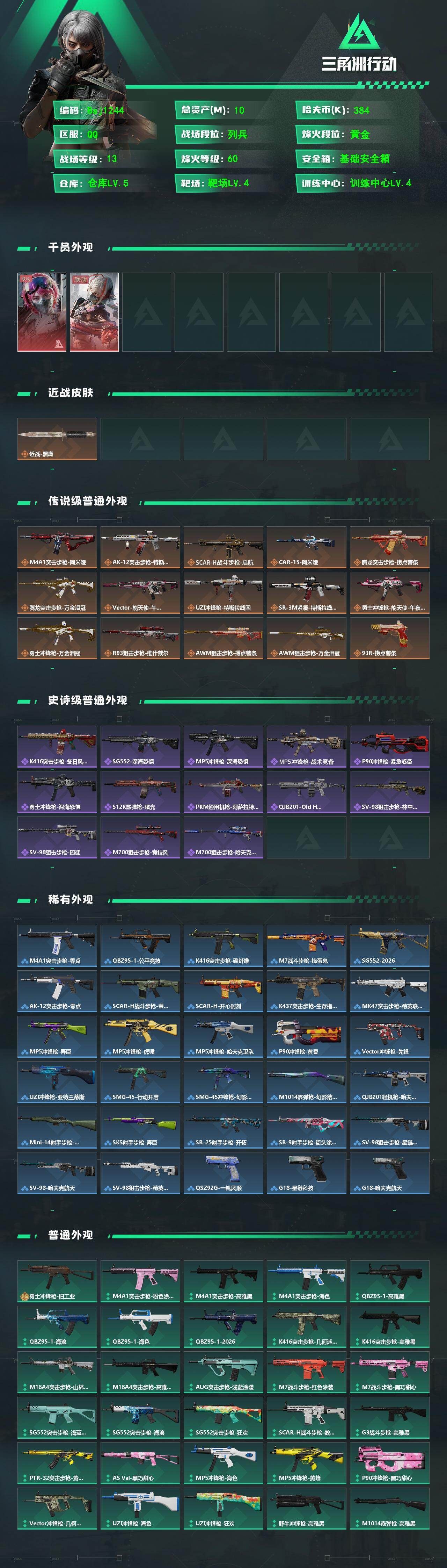 SJZQM4160516三角洲行动账号详情图3 SJZQM4160516三角洲行动账号详情图3
