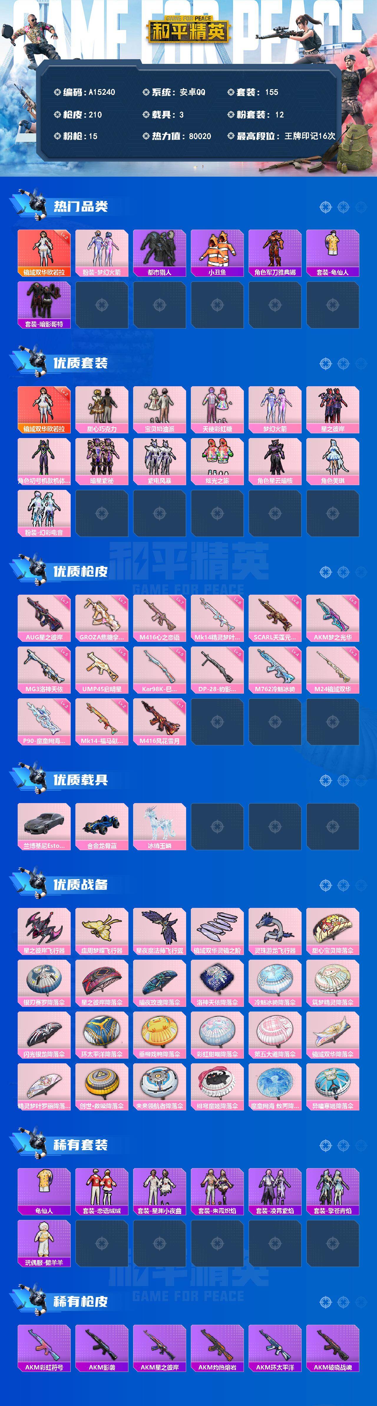 HPEY4258245和平精英账号详情图2 HPEY4258245和平精英账号详情图2