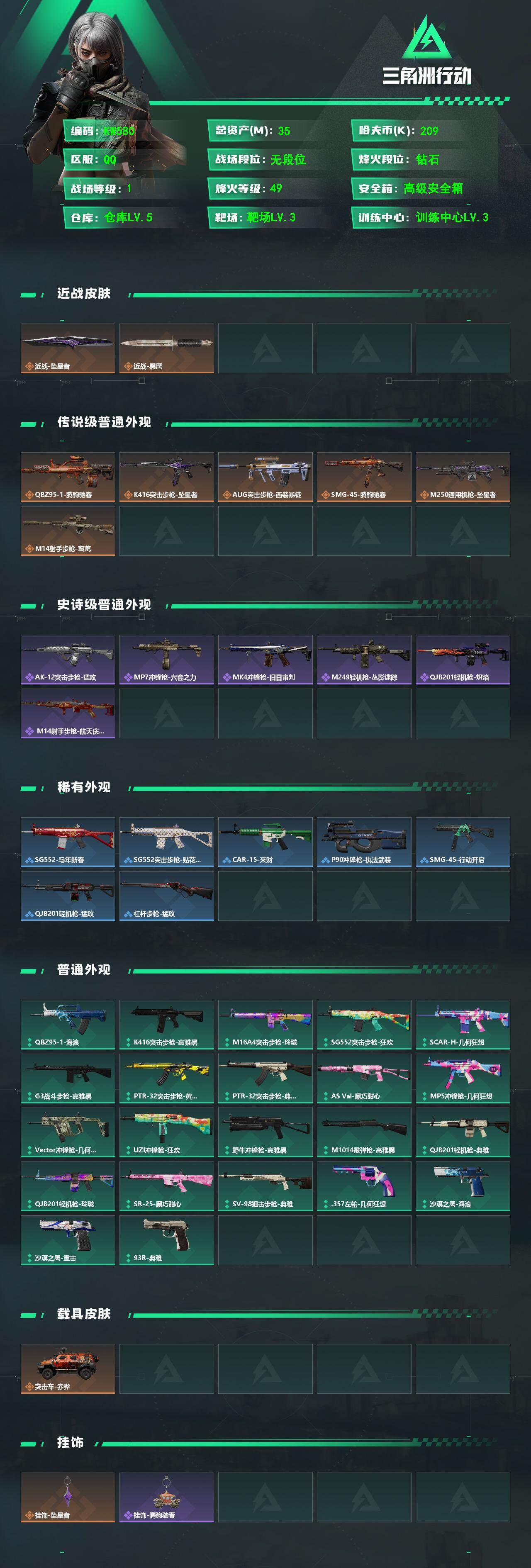 SJZEY4158000三角洲行动账号详情图3 SJZEY4158000三角洲行动账号详情图3