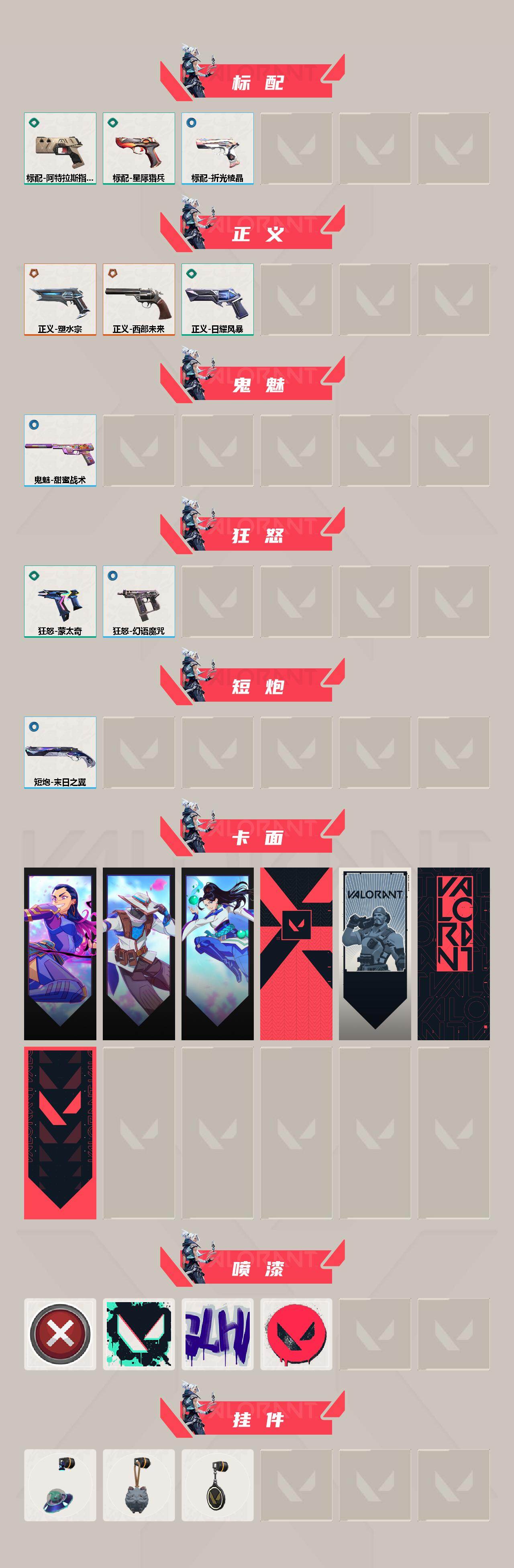 未定级 余额235R点 R点资源充足 奇点蝴蝶 流脓 盖亚狂徒 西部 塑水宗正义 归零大狙 金角扇 可二次