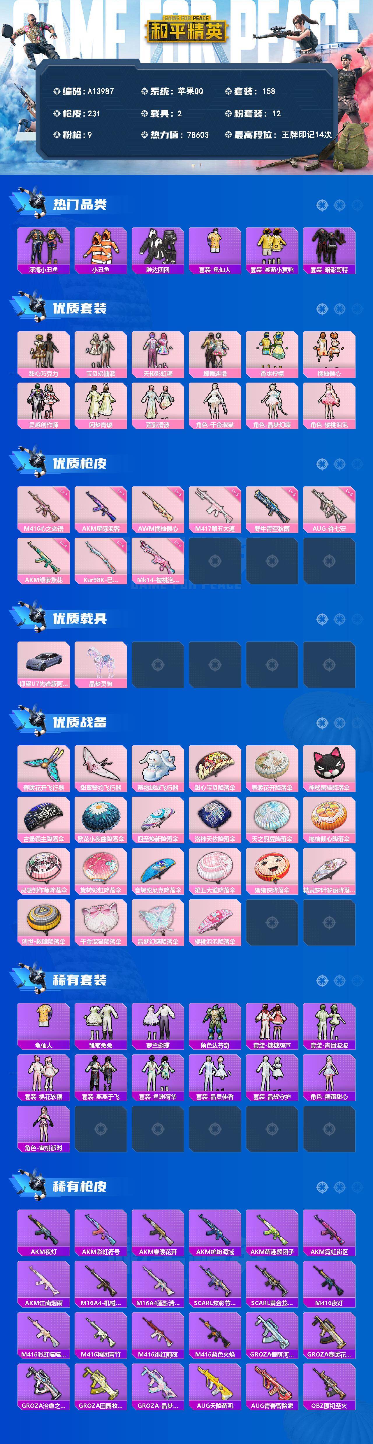 HPEY4252502和平精英账号详情图2 HPEY4252502和平精英账号详情图2