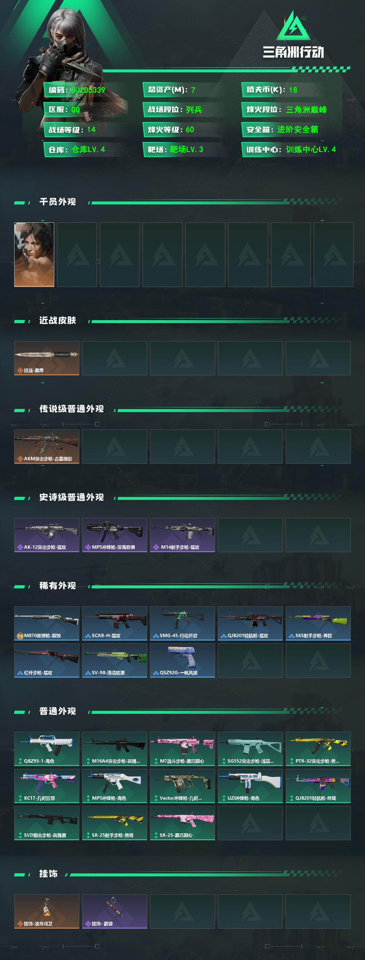 SJZEY4159194三角洲行动账号详情图2 SJZEY4159194三角洲行动账号详情图2