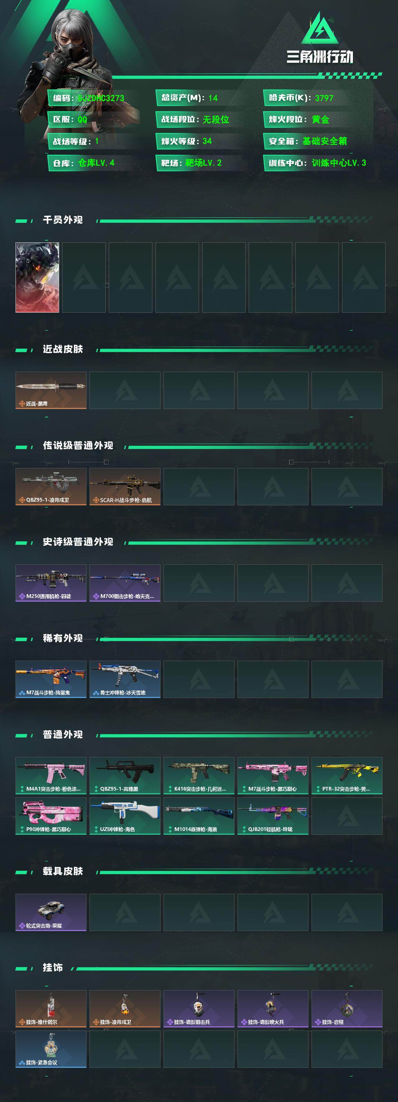 SJZQM4159703三角洲行动账号详情图4 SJZQM4159703三角洲行动账号详情图4