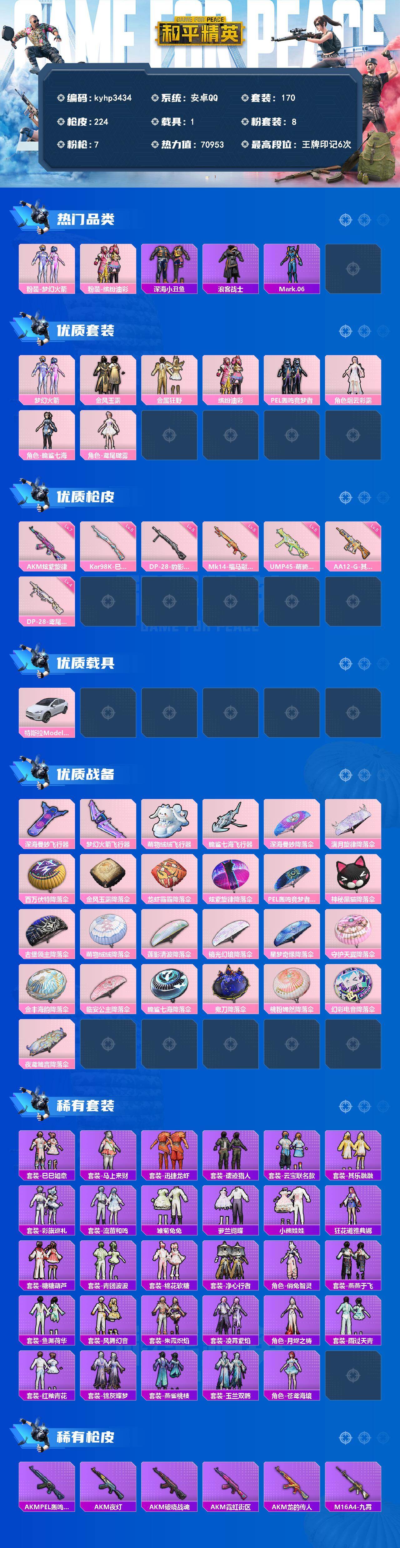 HPLX4253057和平精英账号详情图2 HPLX4253057和平精英账号详情图2