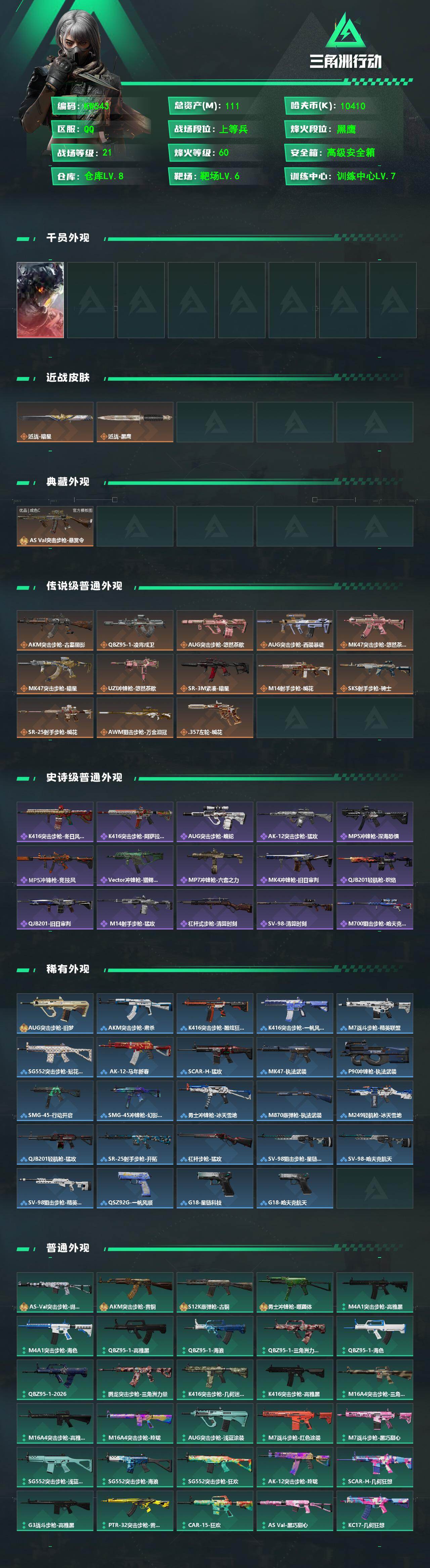 SJZEY4159760三角洲行动账号详情图2 SJZEY4159760三角洲行动账号详情图2