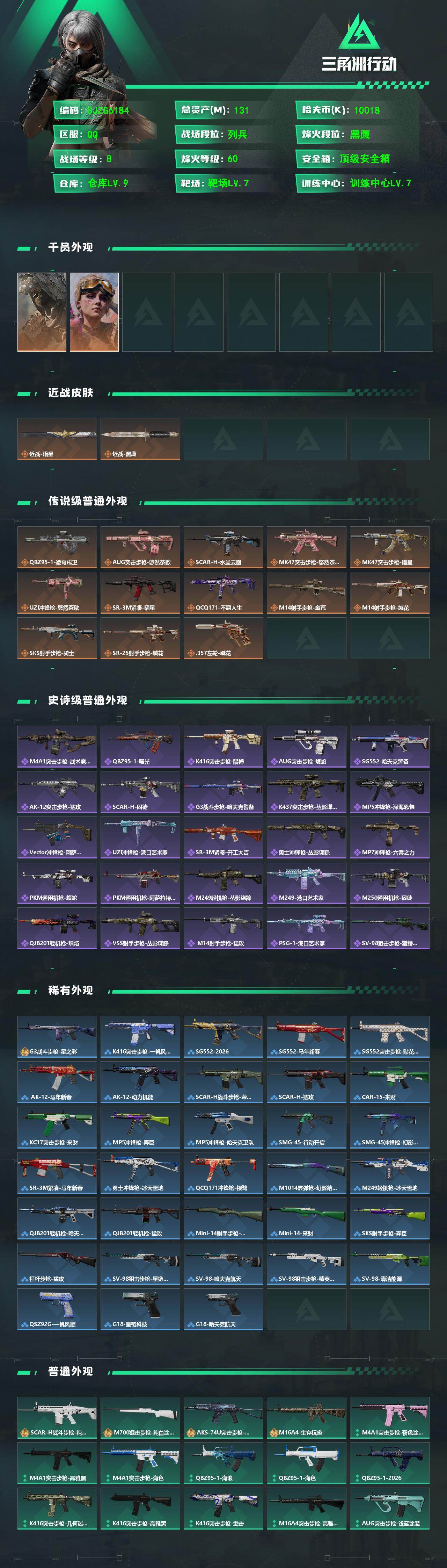 SJZQM4162443三角洲行动账号详情图3