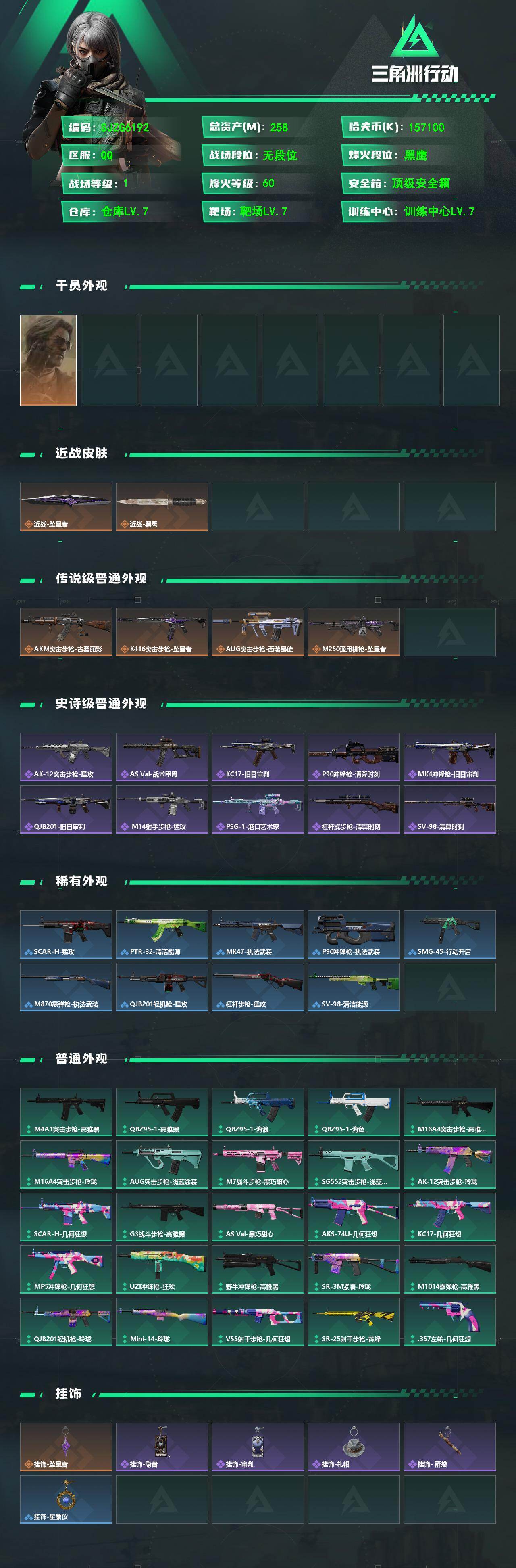 SJZEY4160602三角洲行动账号详情图2 SJZEY4160602三角洲行动账号详情图2