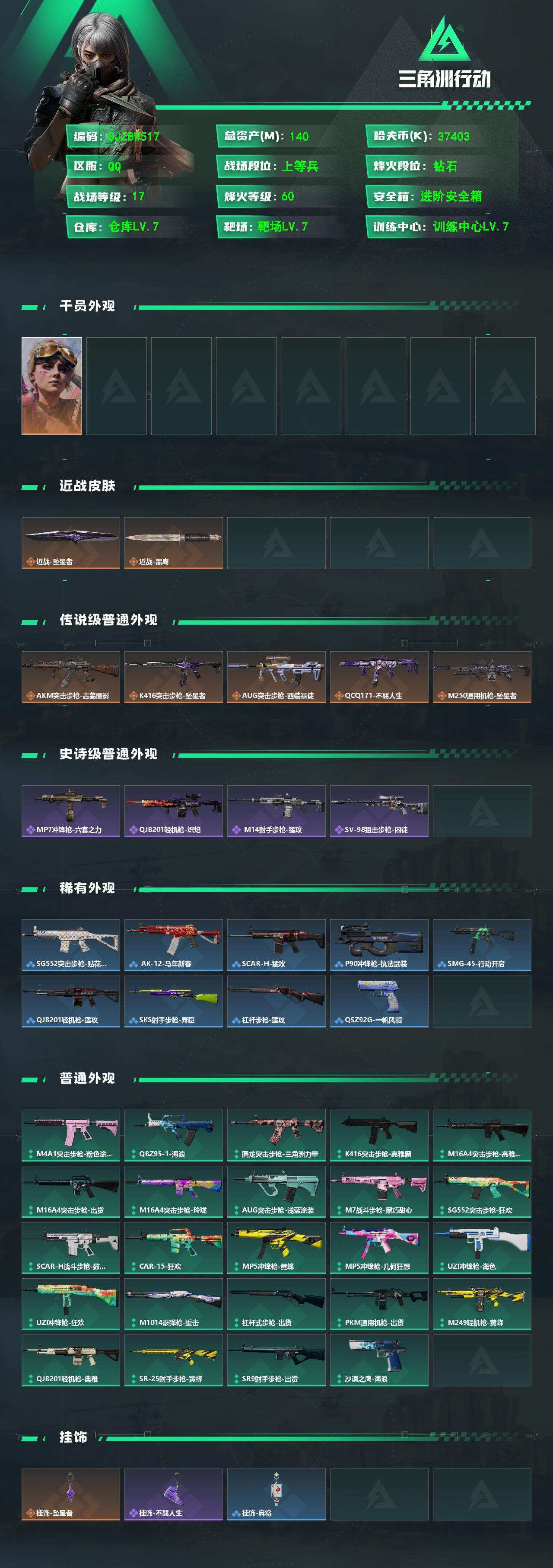 SJZEY4160975三角洲行动账号详情图2 SJZEY4160975三角洲行动账号详情图2