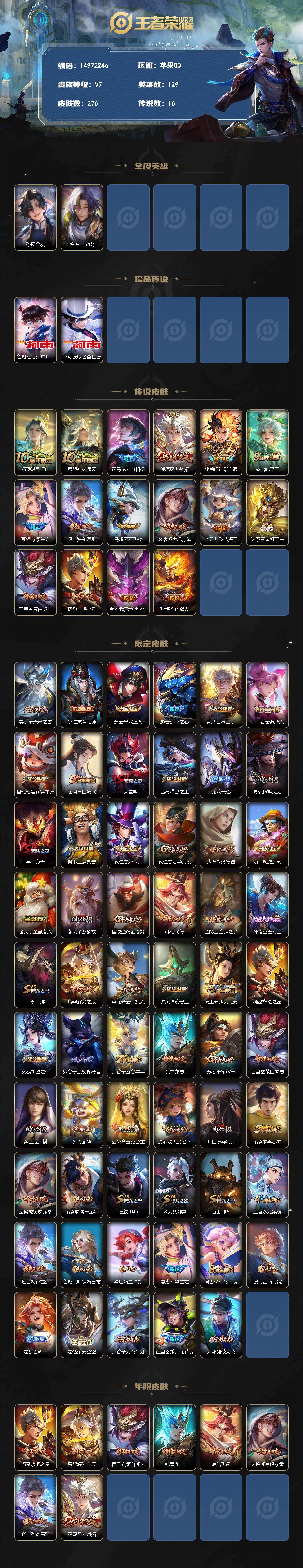 WZDN4425958王者荣耀账号详情图2