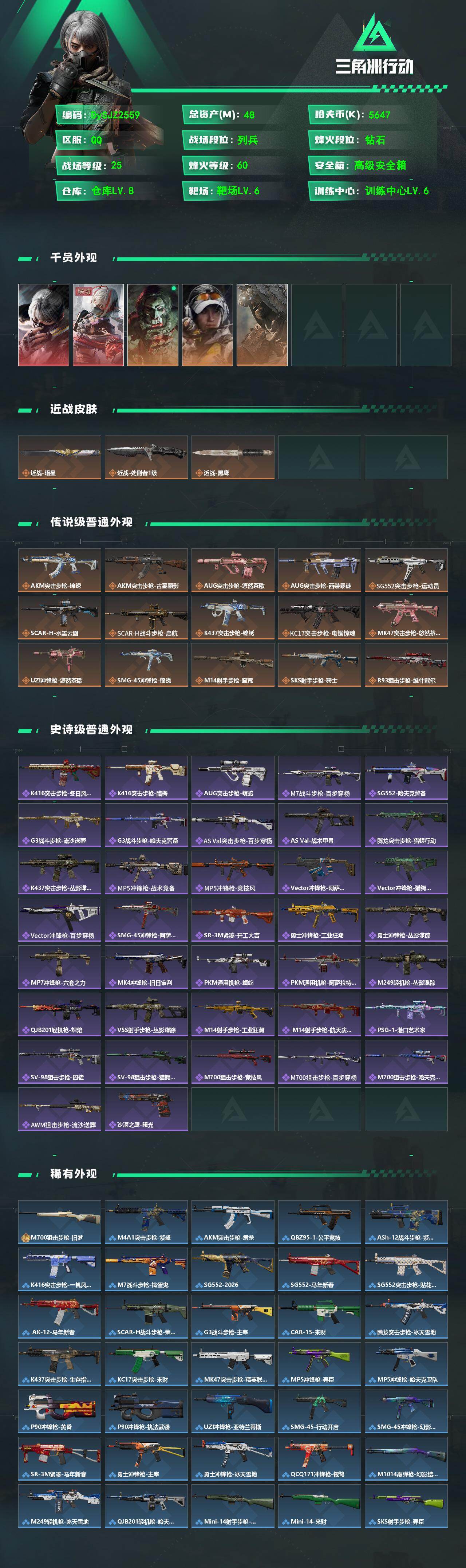 SJZYYT4161042三角洲行动账号详情图2 SJZYYT4161042三角洲行动账号详情图2
