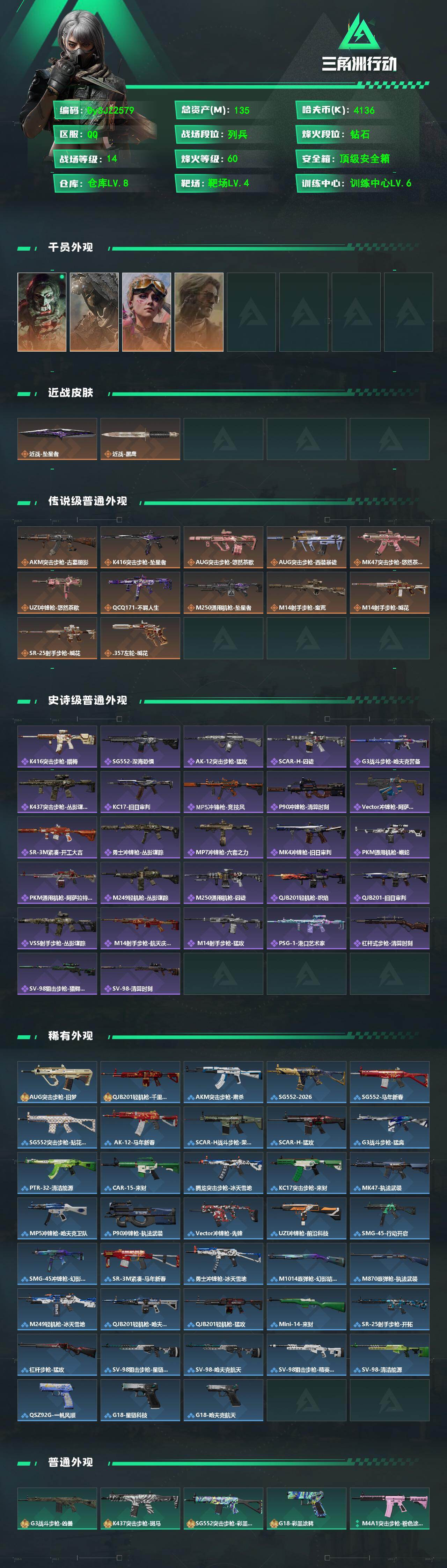 SJZYYT4161132三角洲行动账号详情图2 SJZYYT4161132三角洲行动账号详情图2