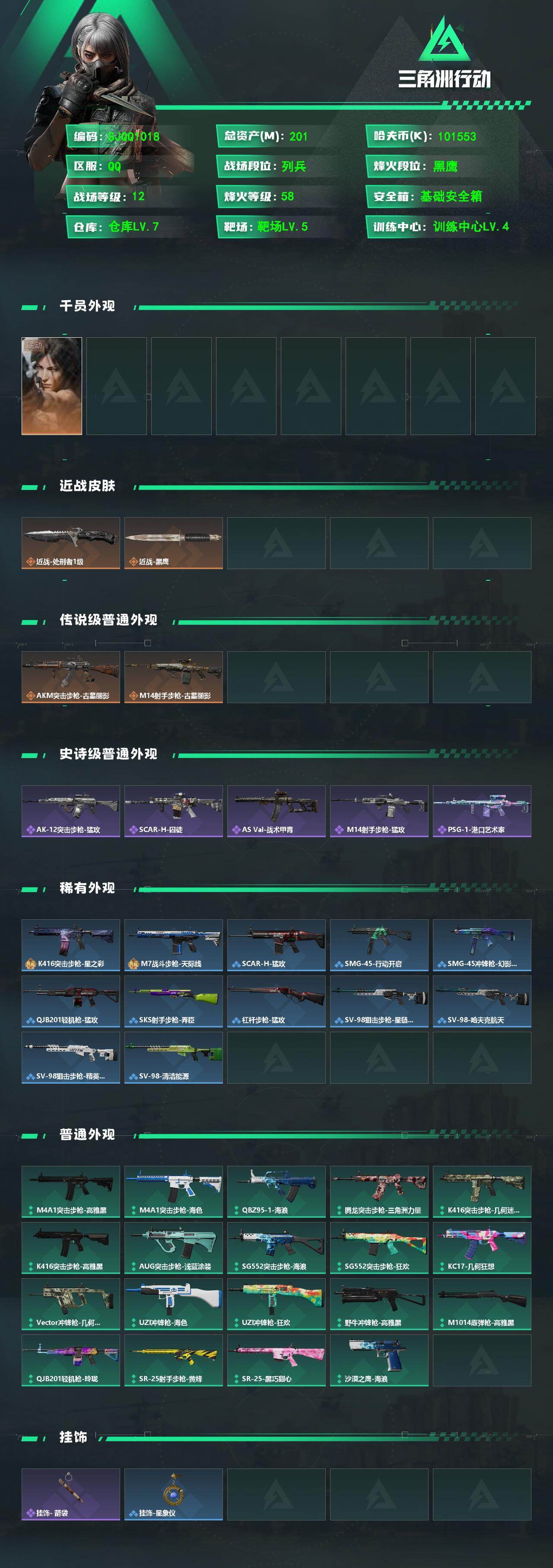 SJZQM4161499三角洲行动账号详情图3 SJZQM4161499三角洲行动账号详情图3