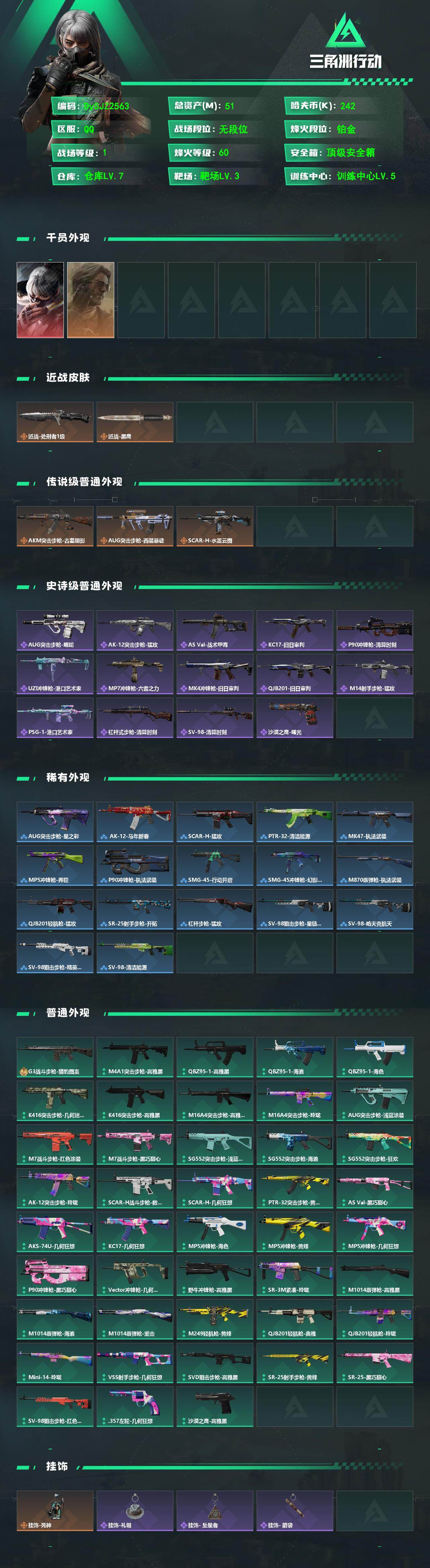 SJZYYT4161054三角洲行动账号详情图2 SJZYYT4161054三角洲行动账号详情图2