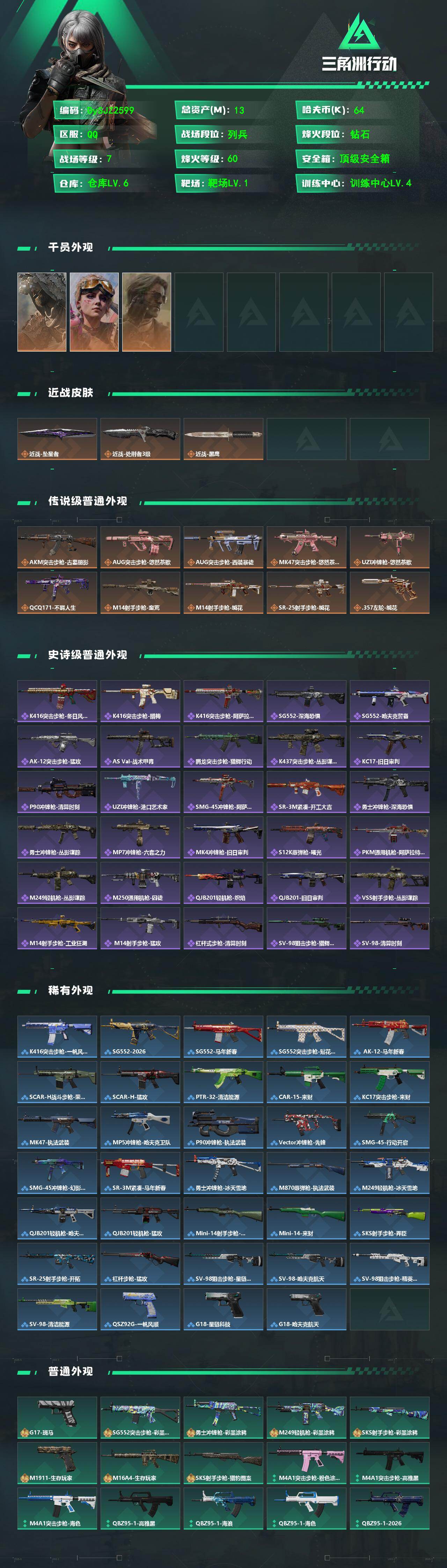 SJZYYT4161239三角洲行动账号详情图2