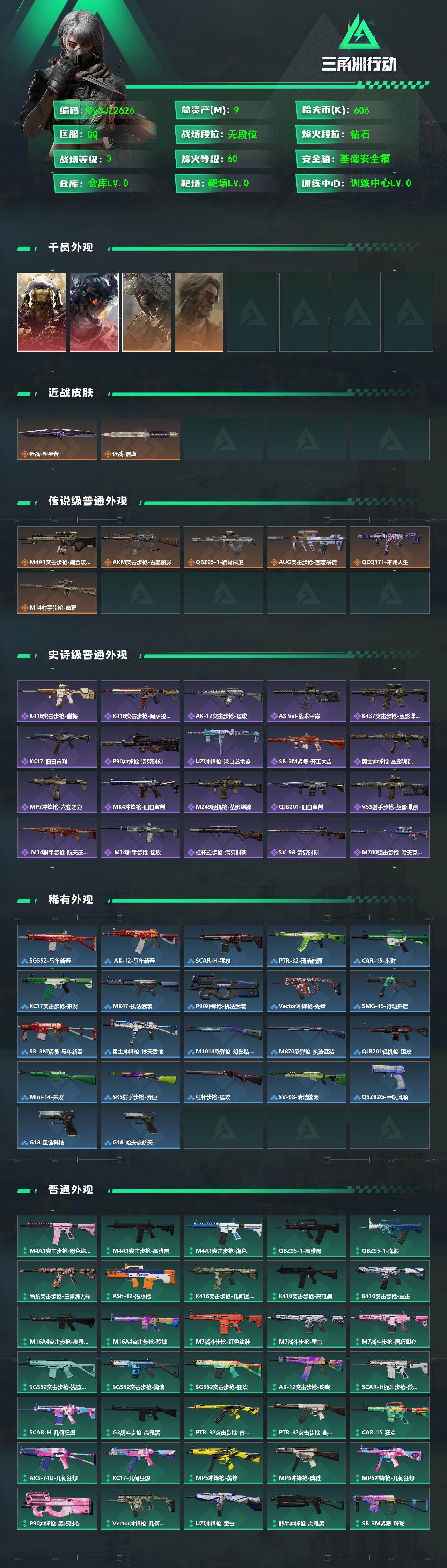SJZYYT4162861三角洲行动账号详情图3 SJZYYT4162861三角洲行动账号详情图3