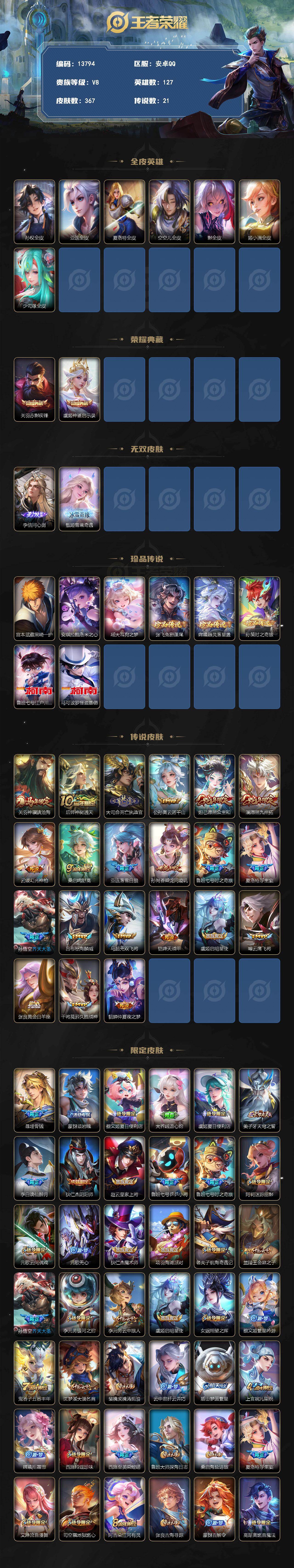 WZEY4428340王者荣耀账号详情图2