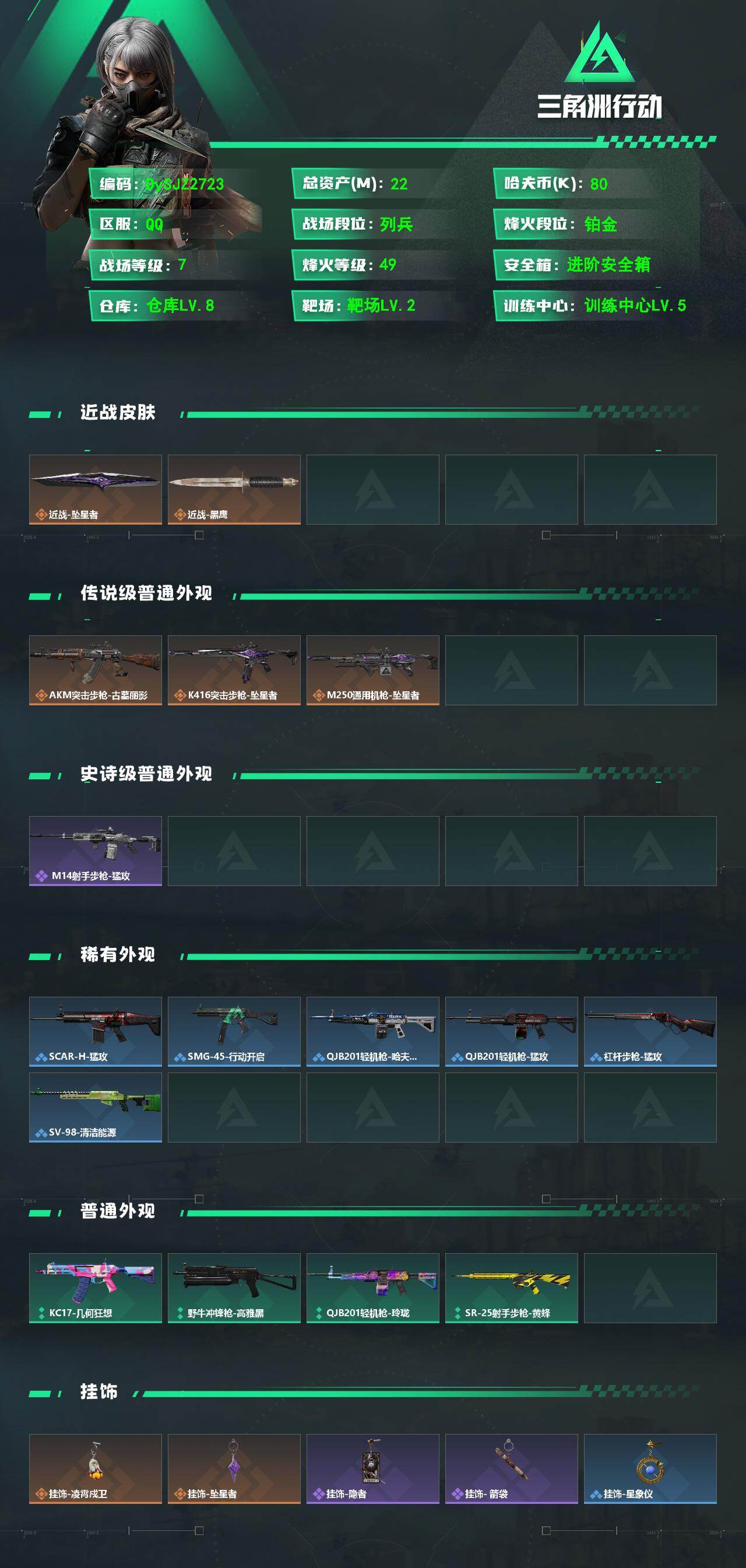 SJZYYT4163199三角洲行动账号详情图2 SJZYYT4163199三角洲行动账号详情图2