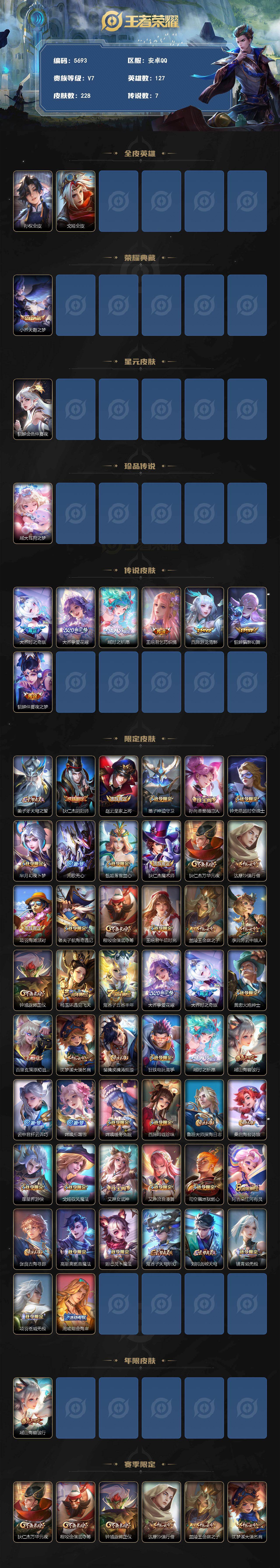 WZQM4436680王者荣耀账号详情图3
