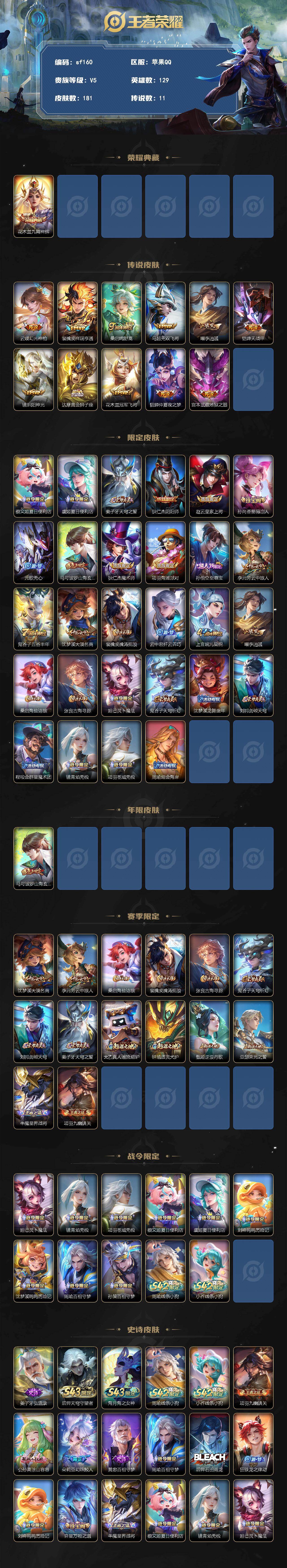 WZYYT4429021王者荣耀账号详情图2