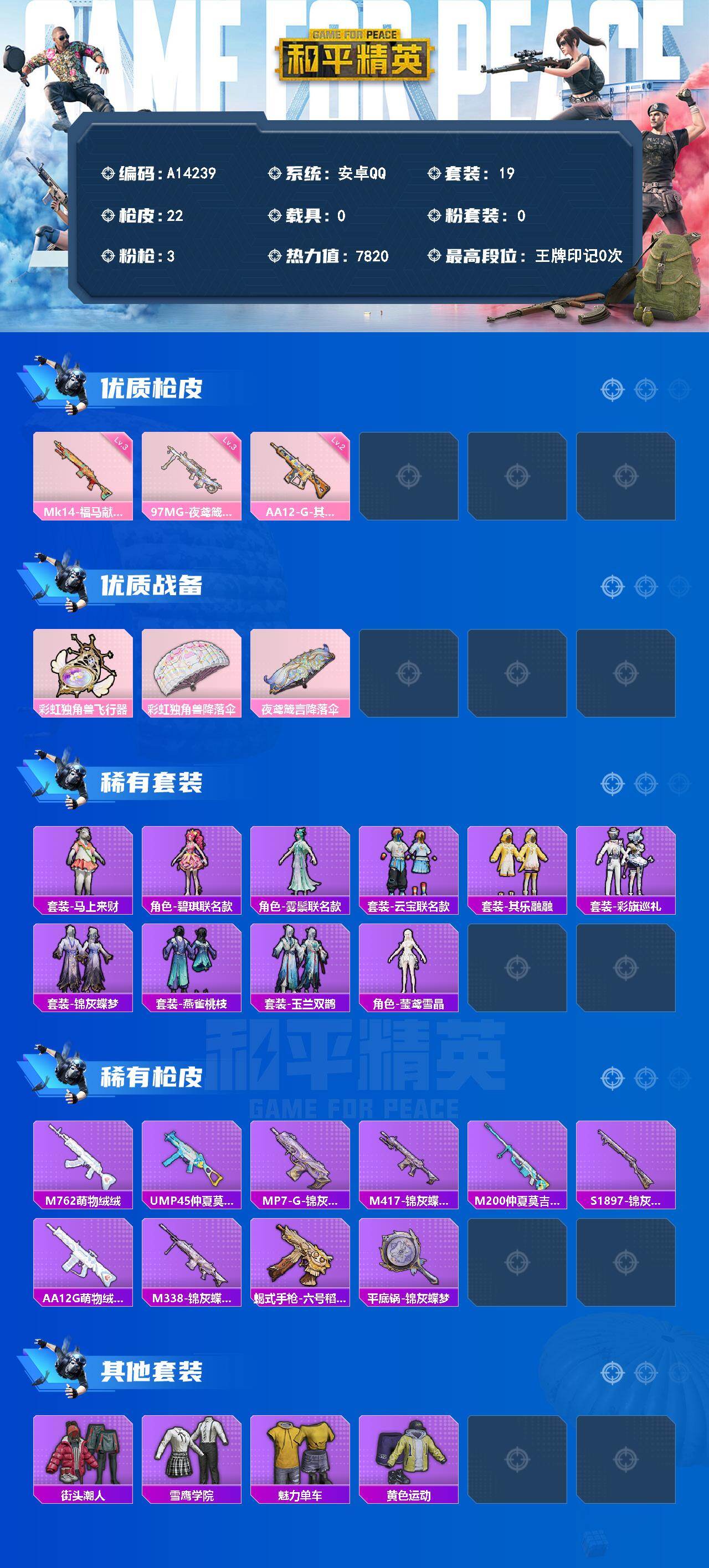 HPEY4265220和平精英账号详情图2