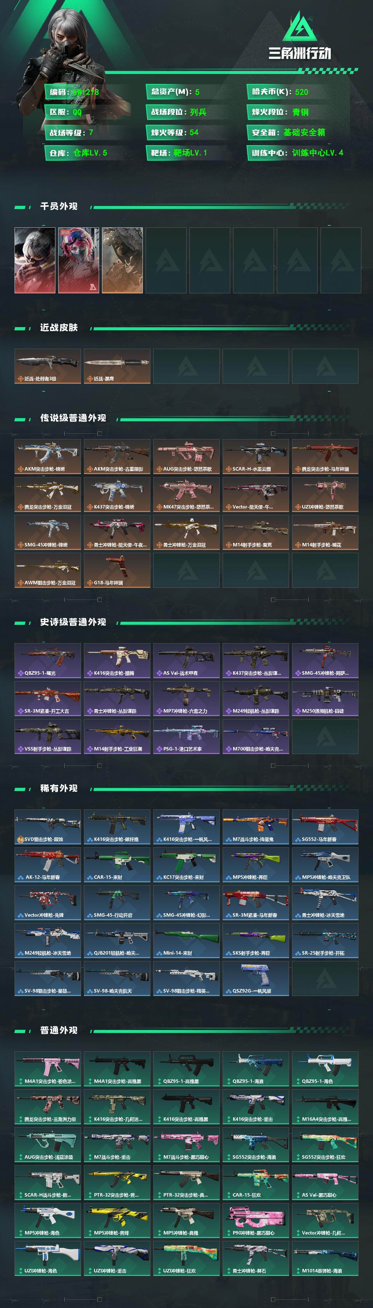 SJZEY4166707三角洲行动账号详情图2 SJZEY4166707三角洲行动账号详情图2
