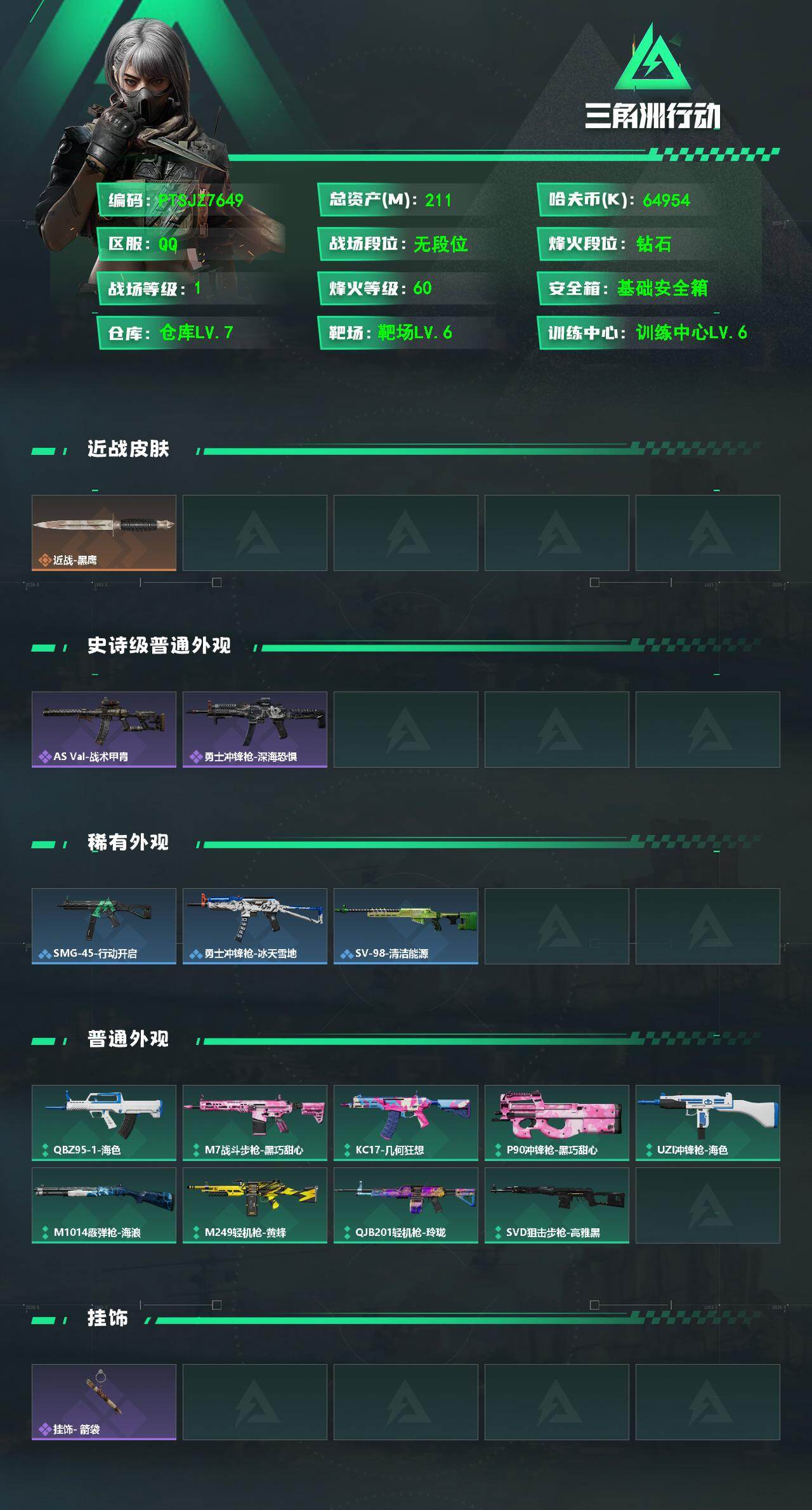 SJZQM4164716三角洲行动账号详情图3