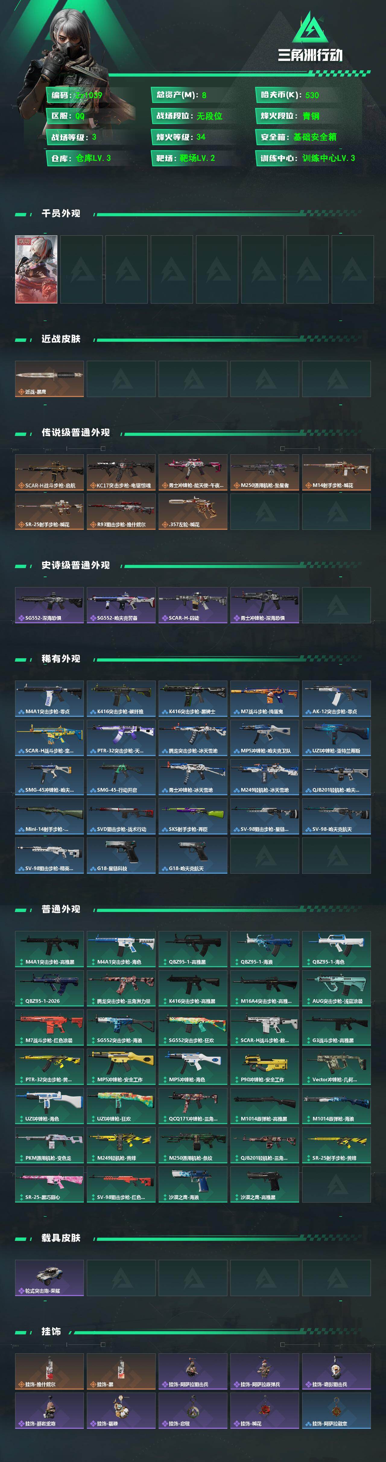 SJZYYT4165486三角洲行动账号详情图2 SJZYYT4165486三角洲行动账号详情图2