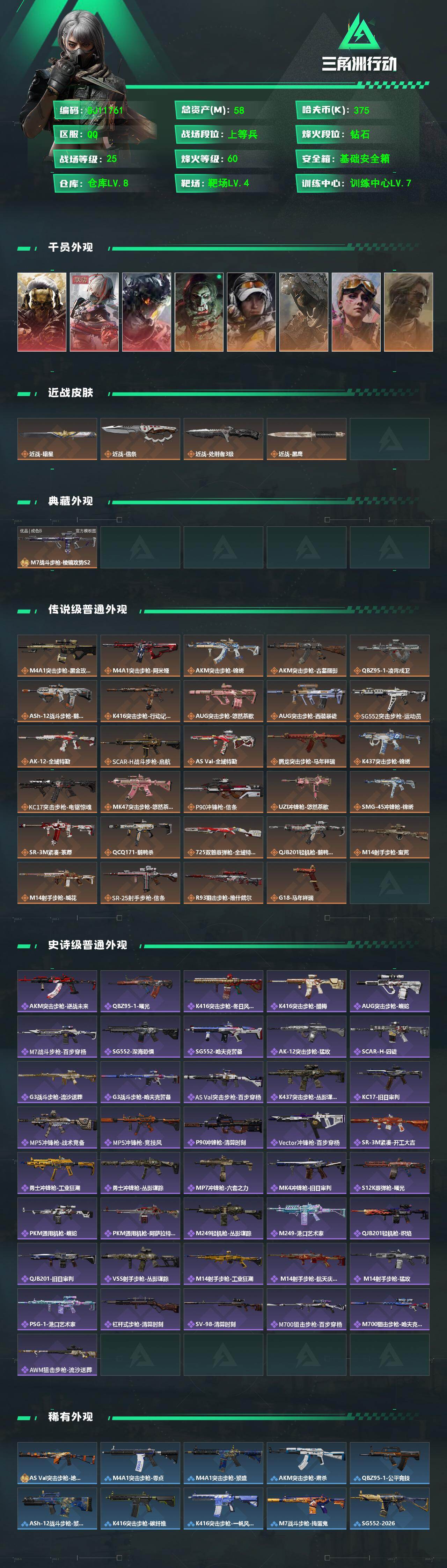 SJZEY4166628三角洲行动账号详情图2 SJZEY4166628三角洲行动账号详情图2